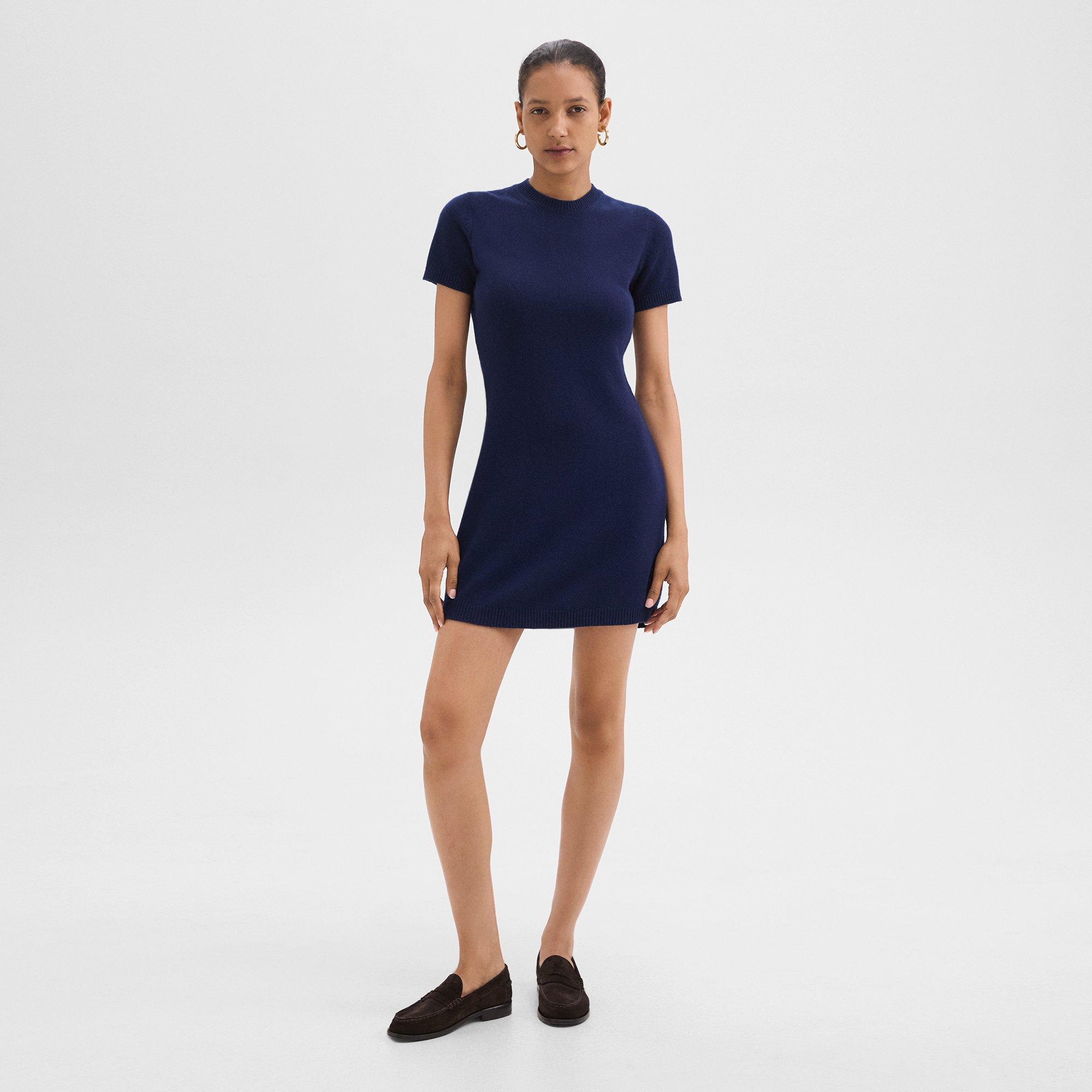 Mini Sweater Dress in Felted Wool-Cashmere