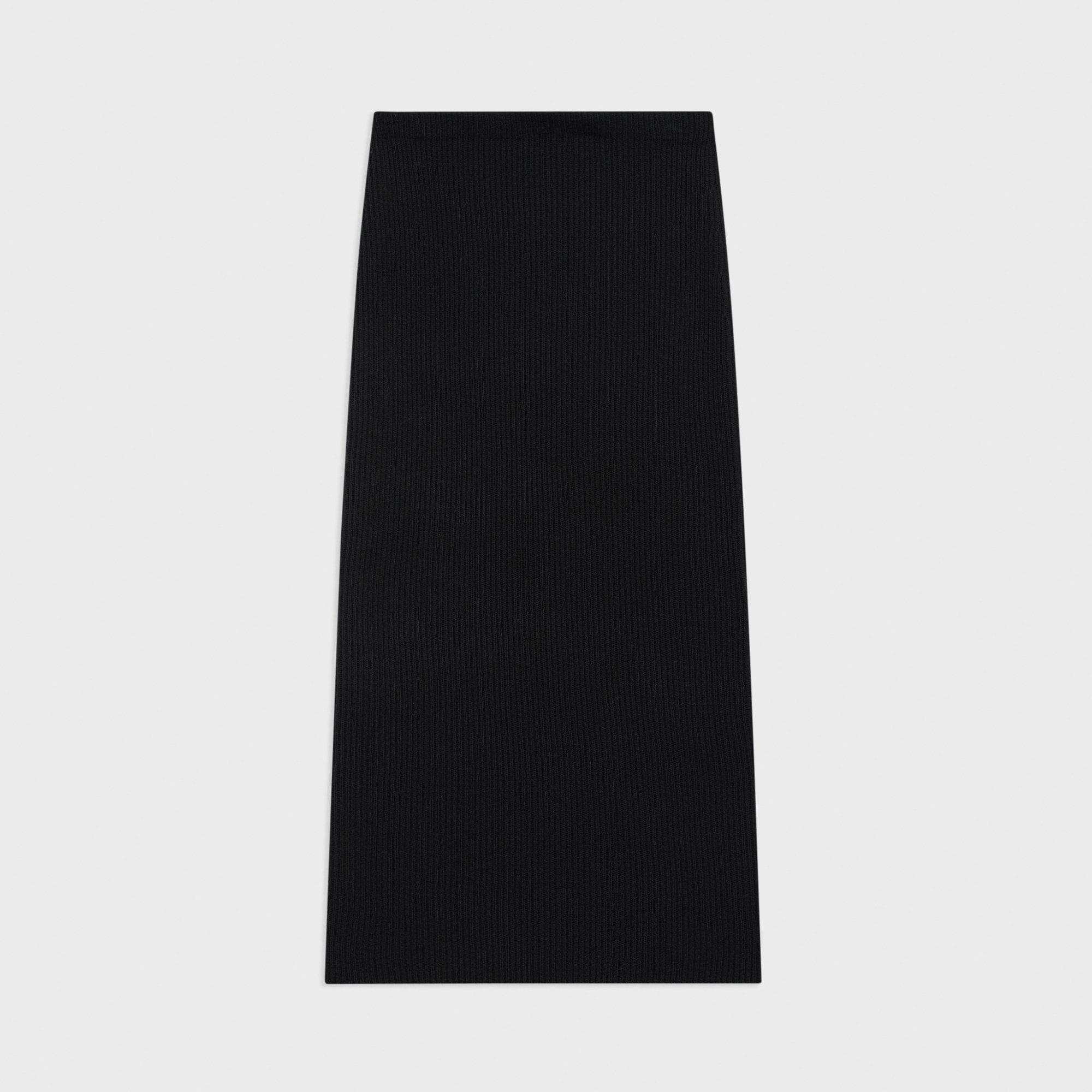 Midi Pull-On Skirt in Felted Wool-Cashmere