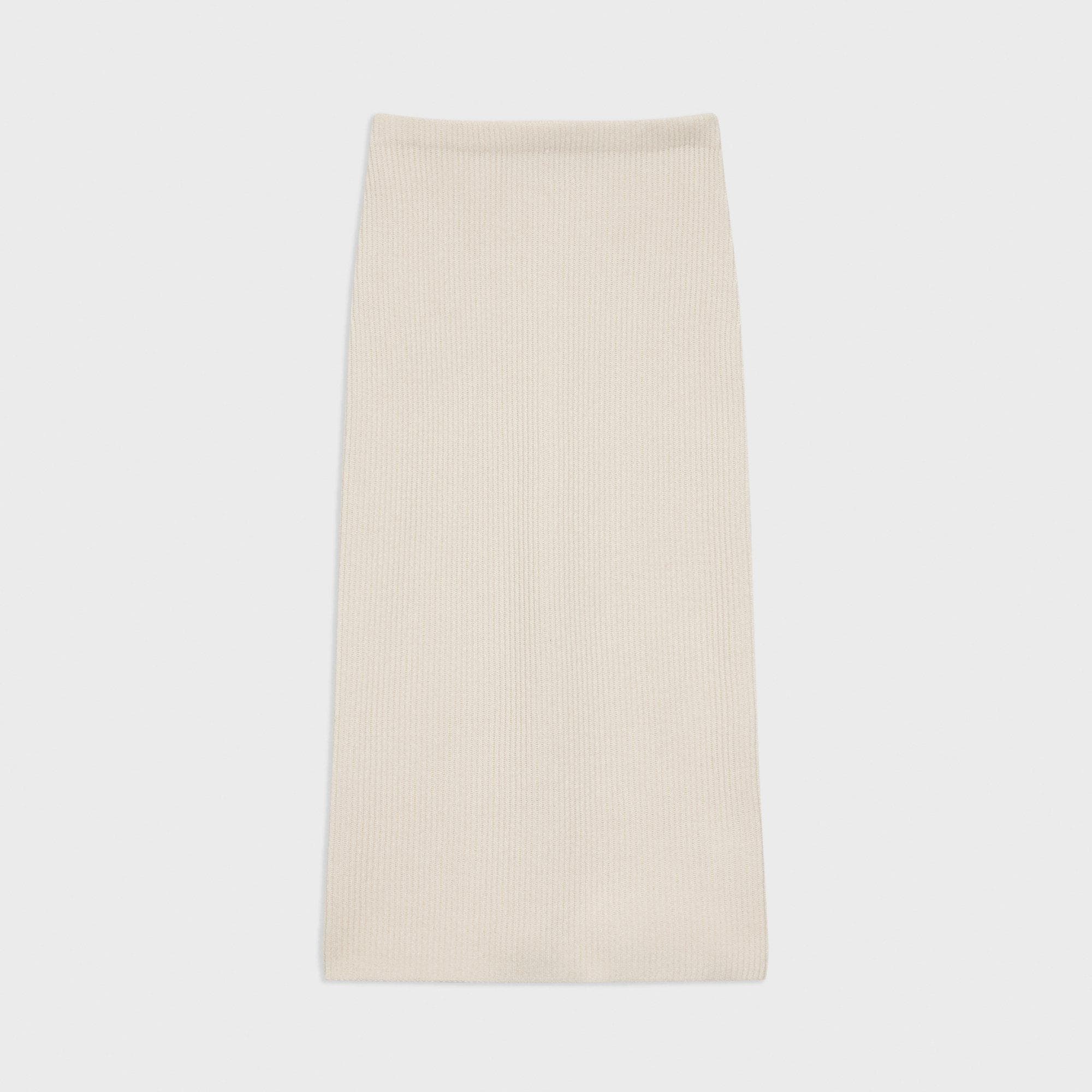 Midi Pull-On Skirt in Felted Wool-Cashmere