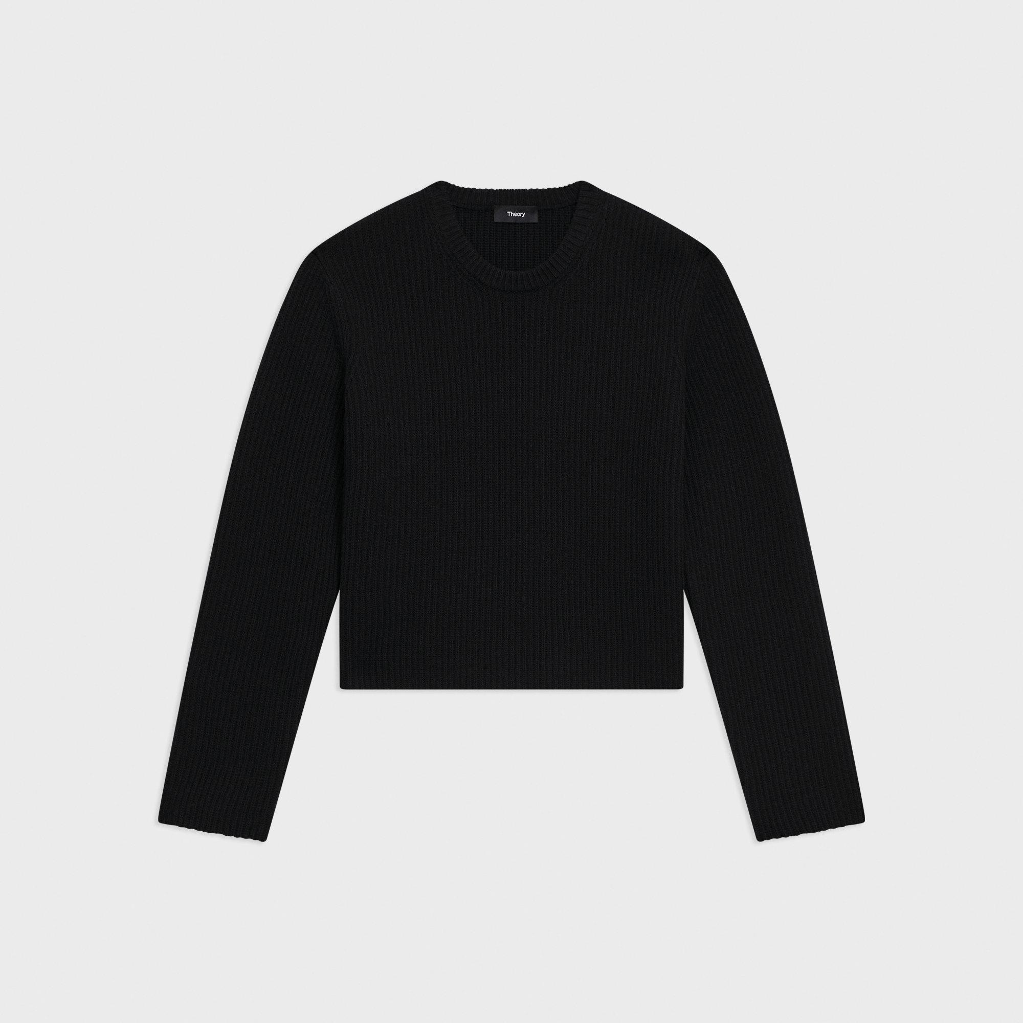 Crewneck Sweater in Felted Wool-Cashmere