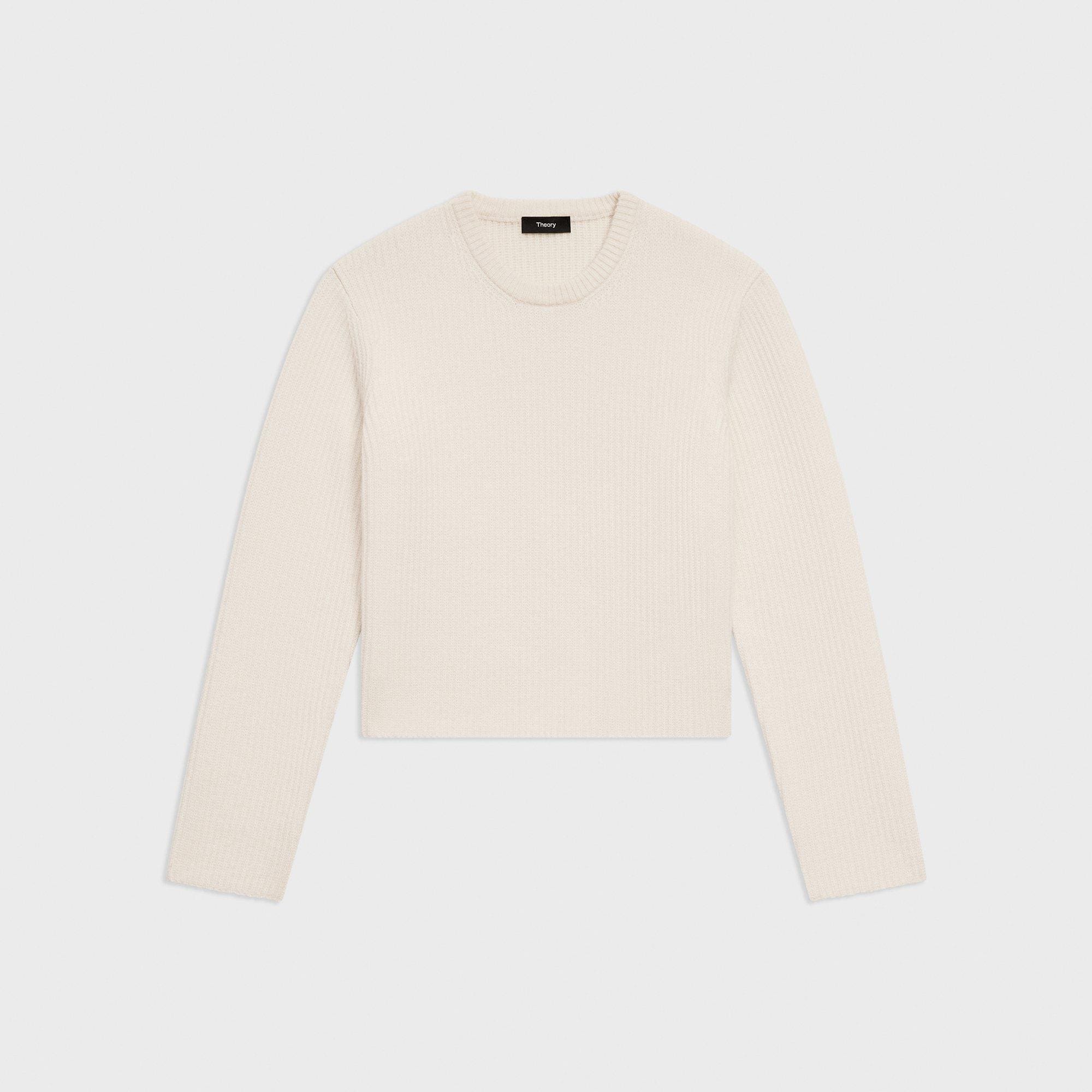 Crewneck Sweater in Felted Wool-Cashmere