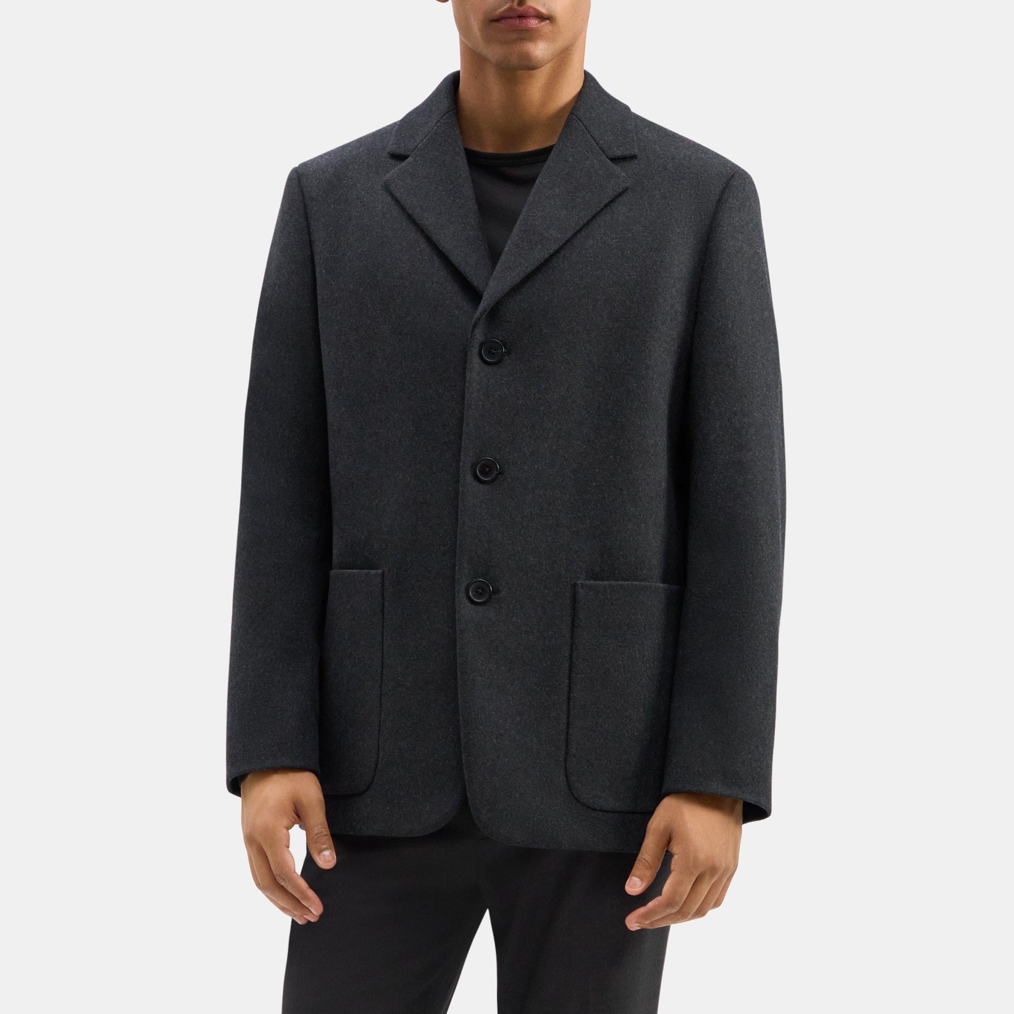 Overcoat Blazer in Wool Melton