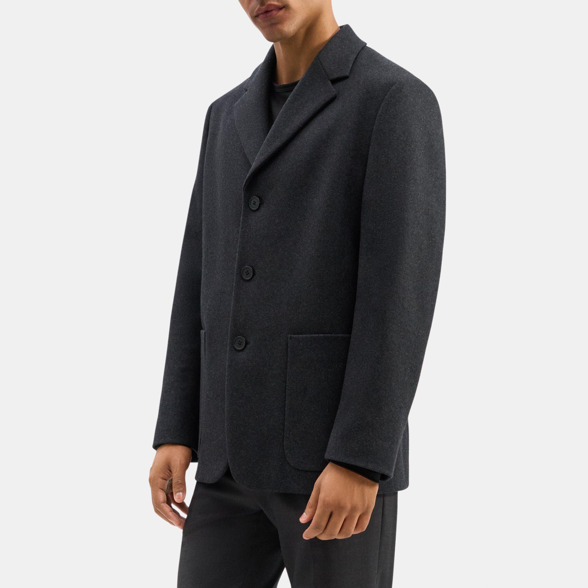Overcoat Blazer in Wool Melton