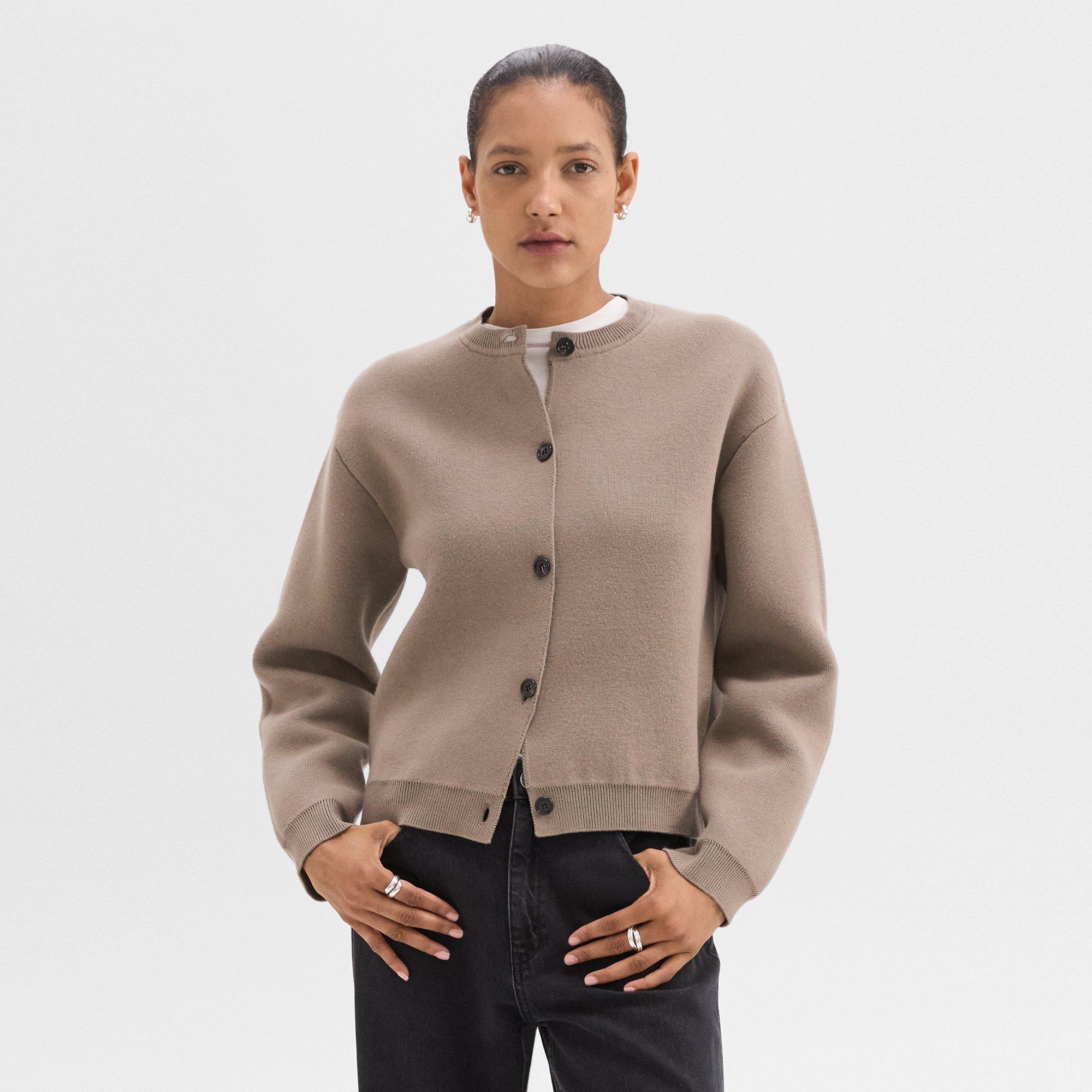 Structured Cardigan aus Baumwoll-Bouclé