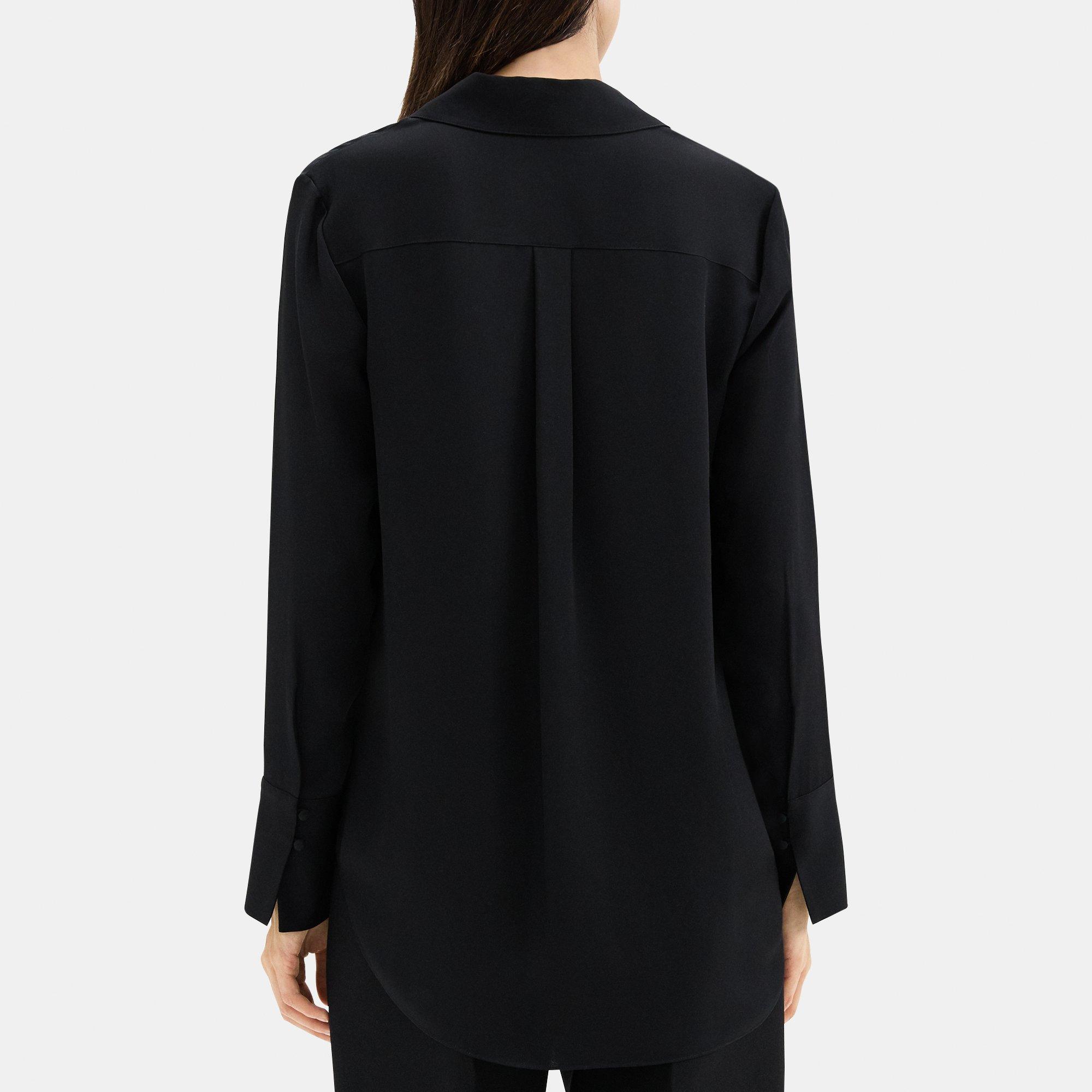 V-Neck Blouse in Silk