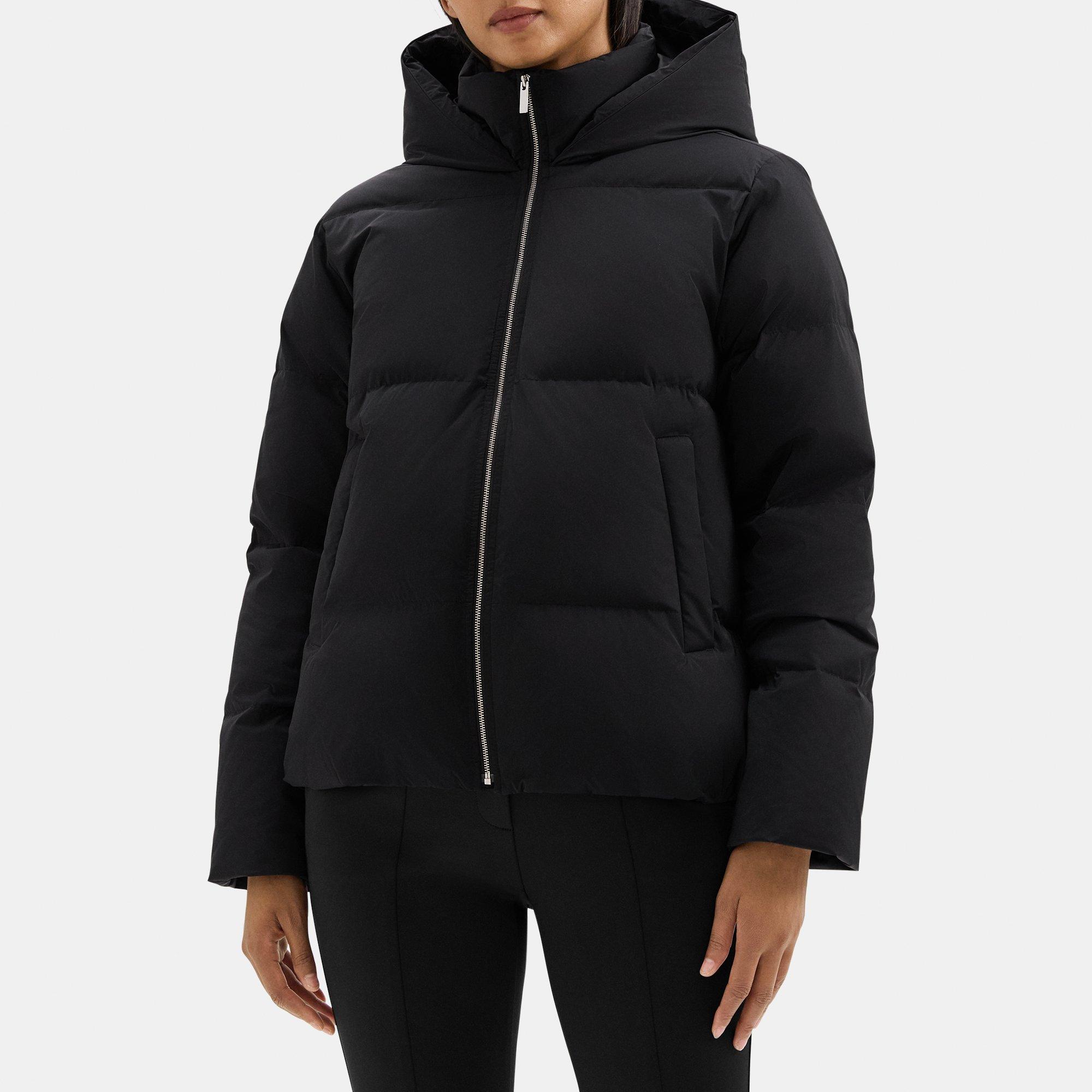 Hooded Puffer Jacket in City Poly