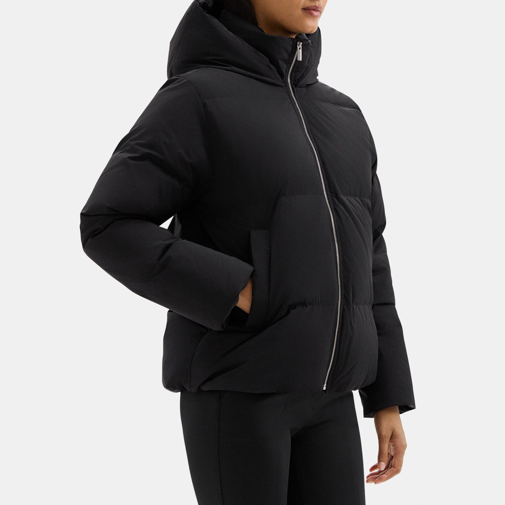 Hooded Puffer Jacket in City Poly