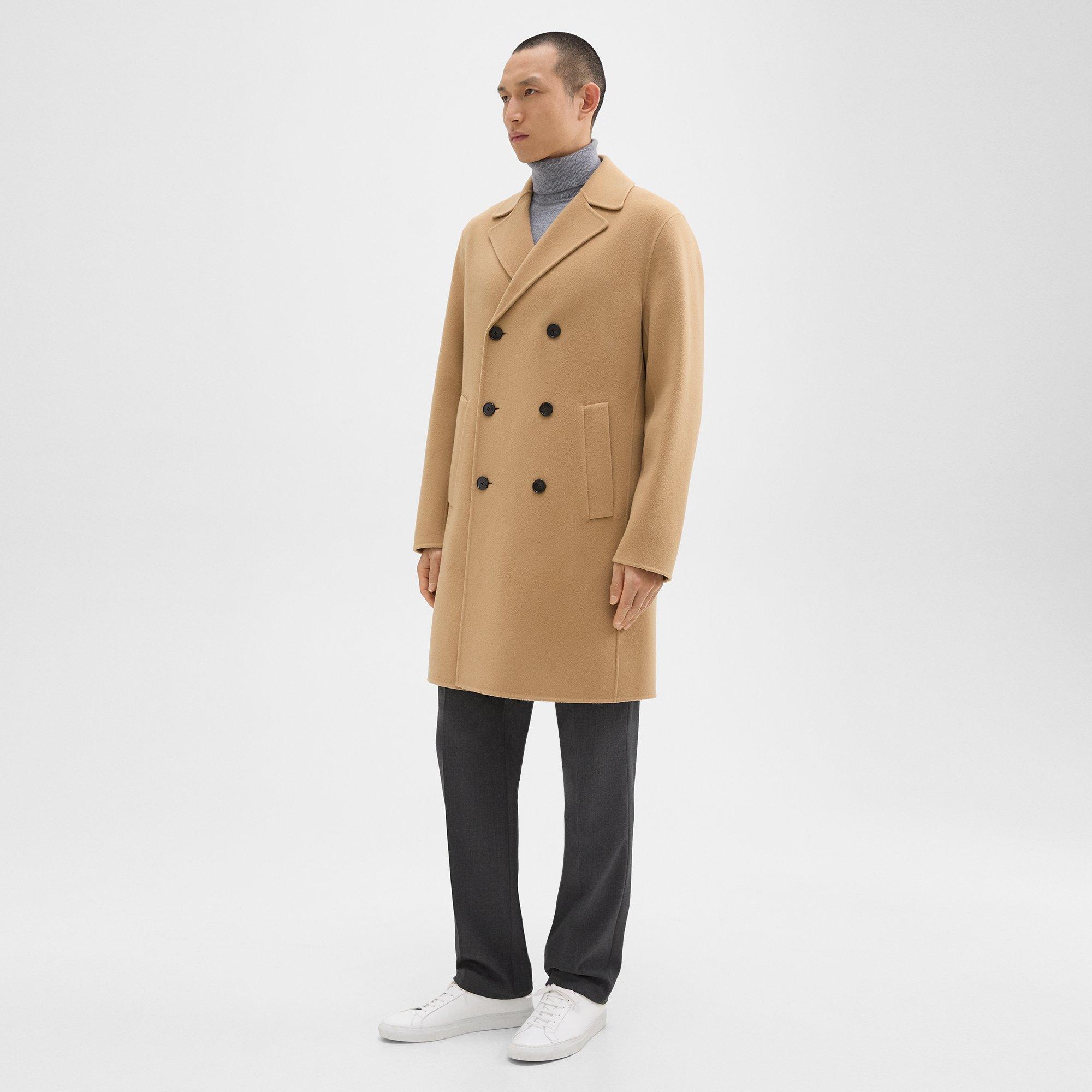 Double-Breasted Coat in Double-Face Wool-Cashmere