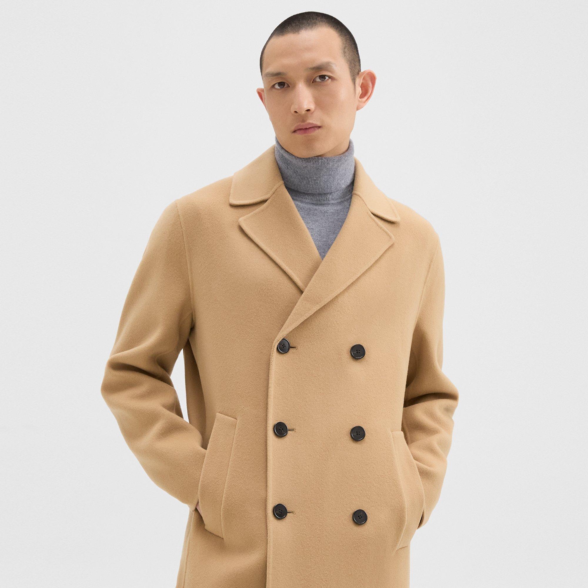 Double-Breasted Coat in Double-Face Wool-Cashmere