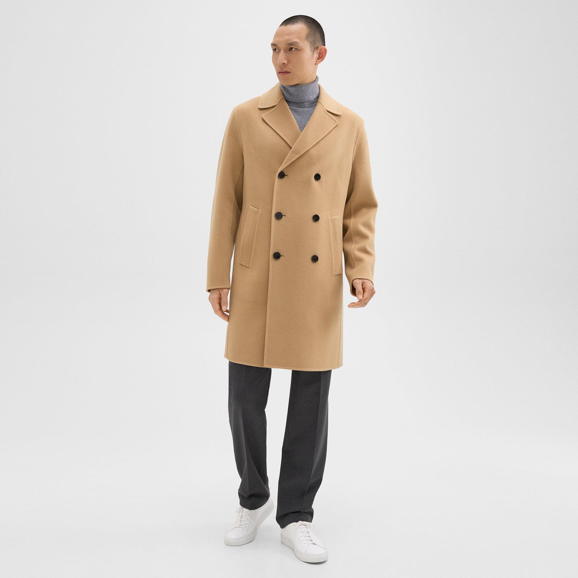 Double-Breasted Coat in Double-Face Wool-Cashmere