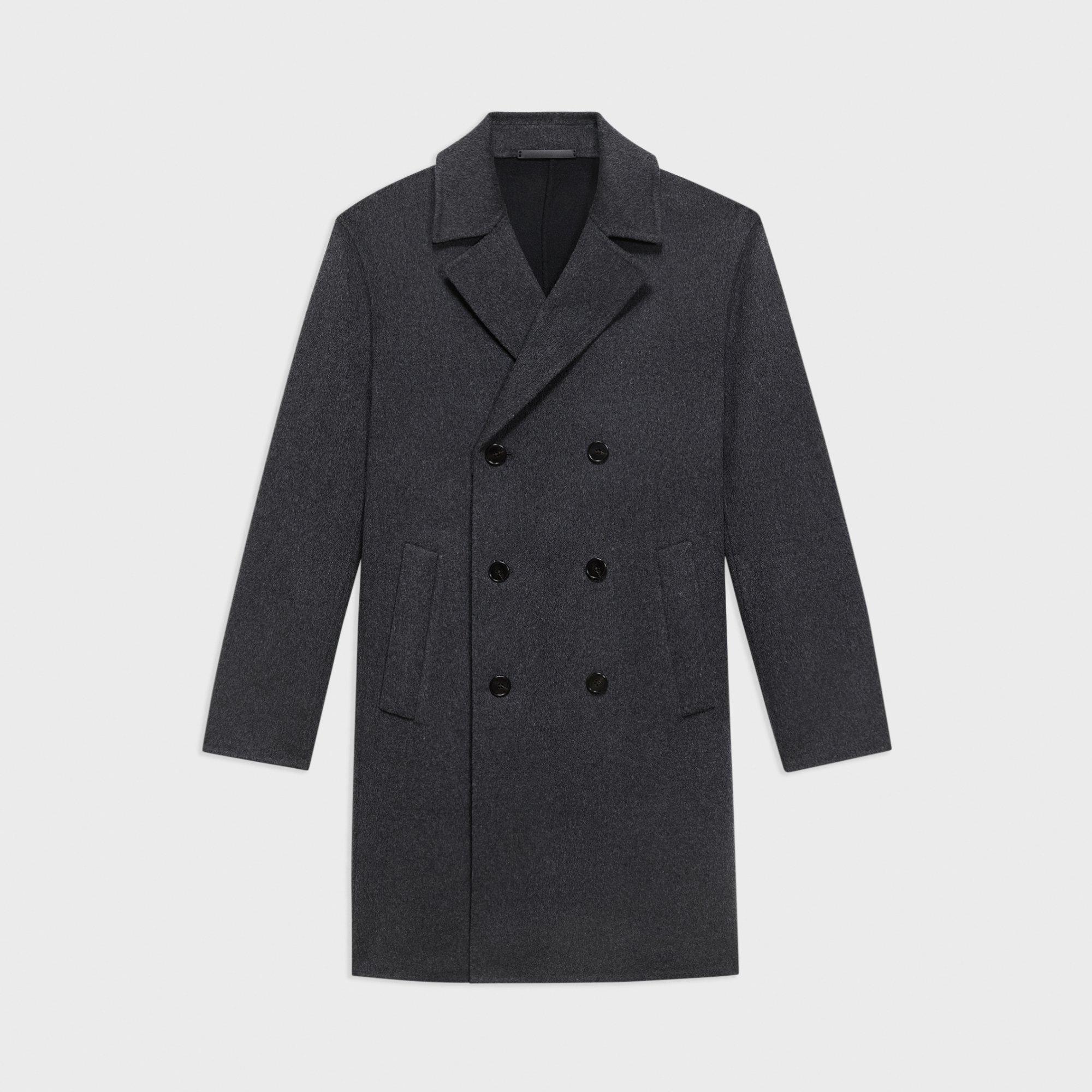 Double-Breasted Coat in Double-Face Wool-Cashmere