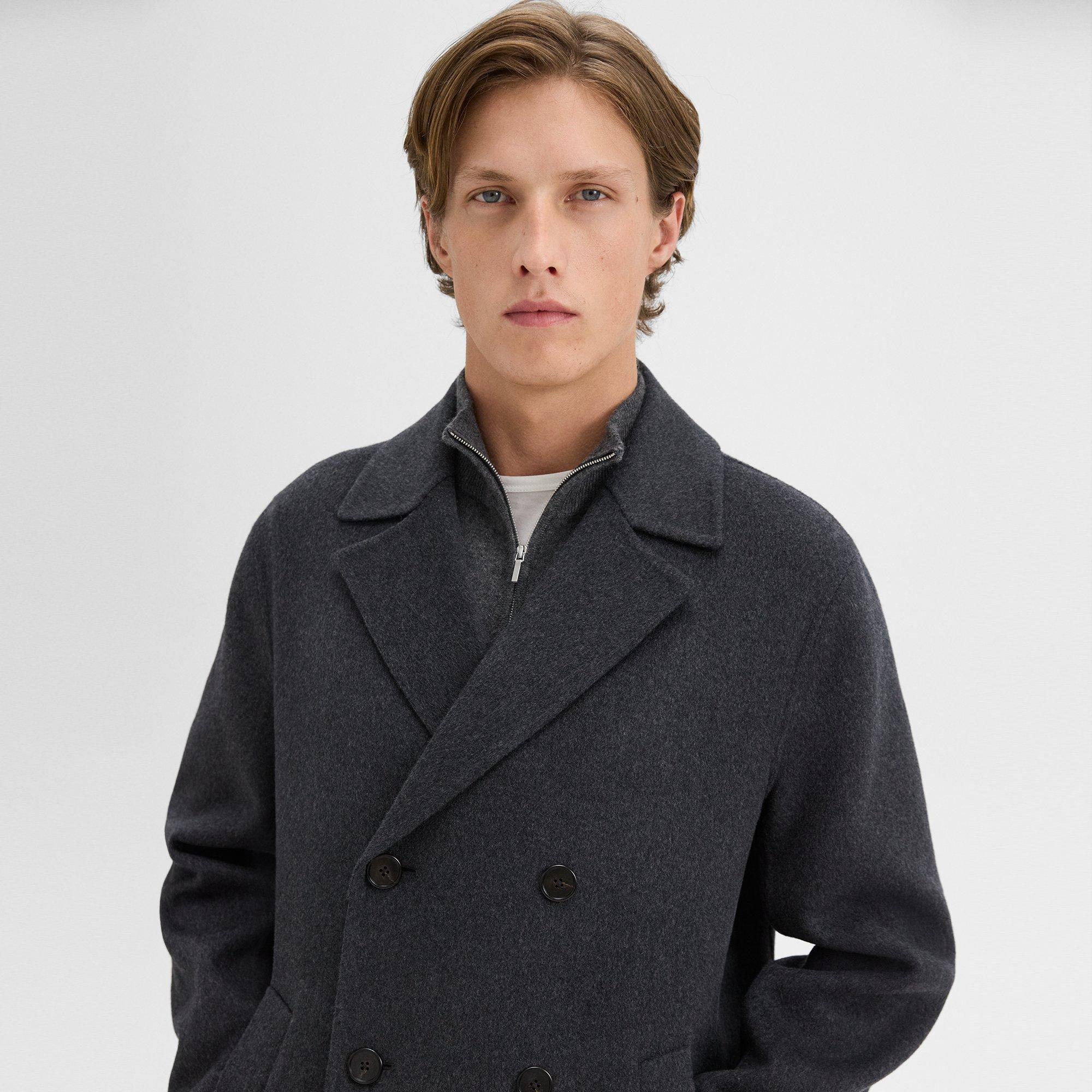 Double-Breasted Coat in Double-Face Wool-Cashmere