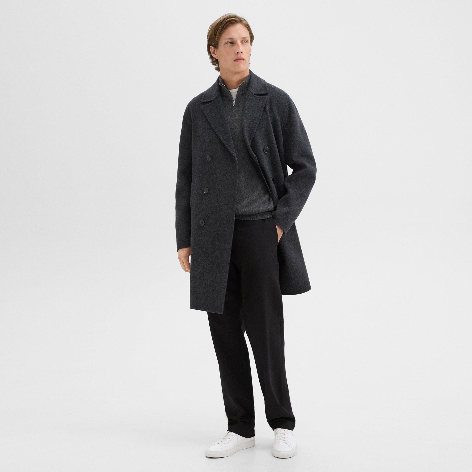 Double-Breasted Coat in Double-Face Wool-Cashmere