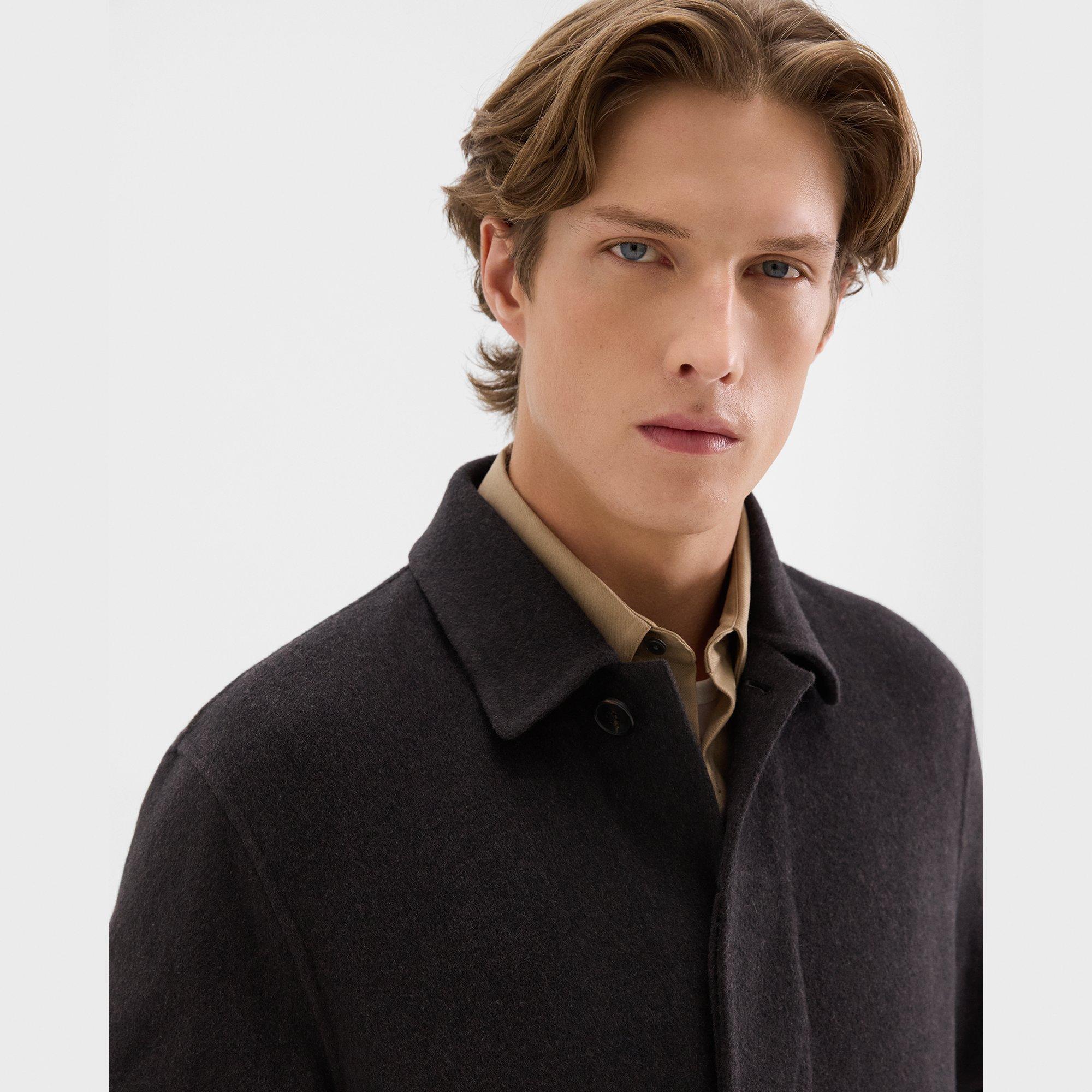 Car Coat in Double-Face Wool-Cashmere