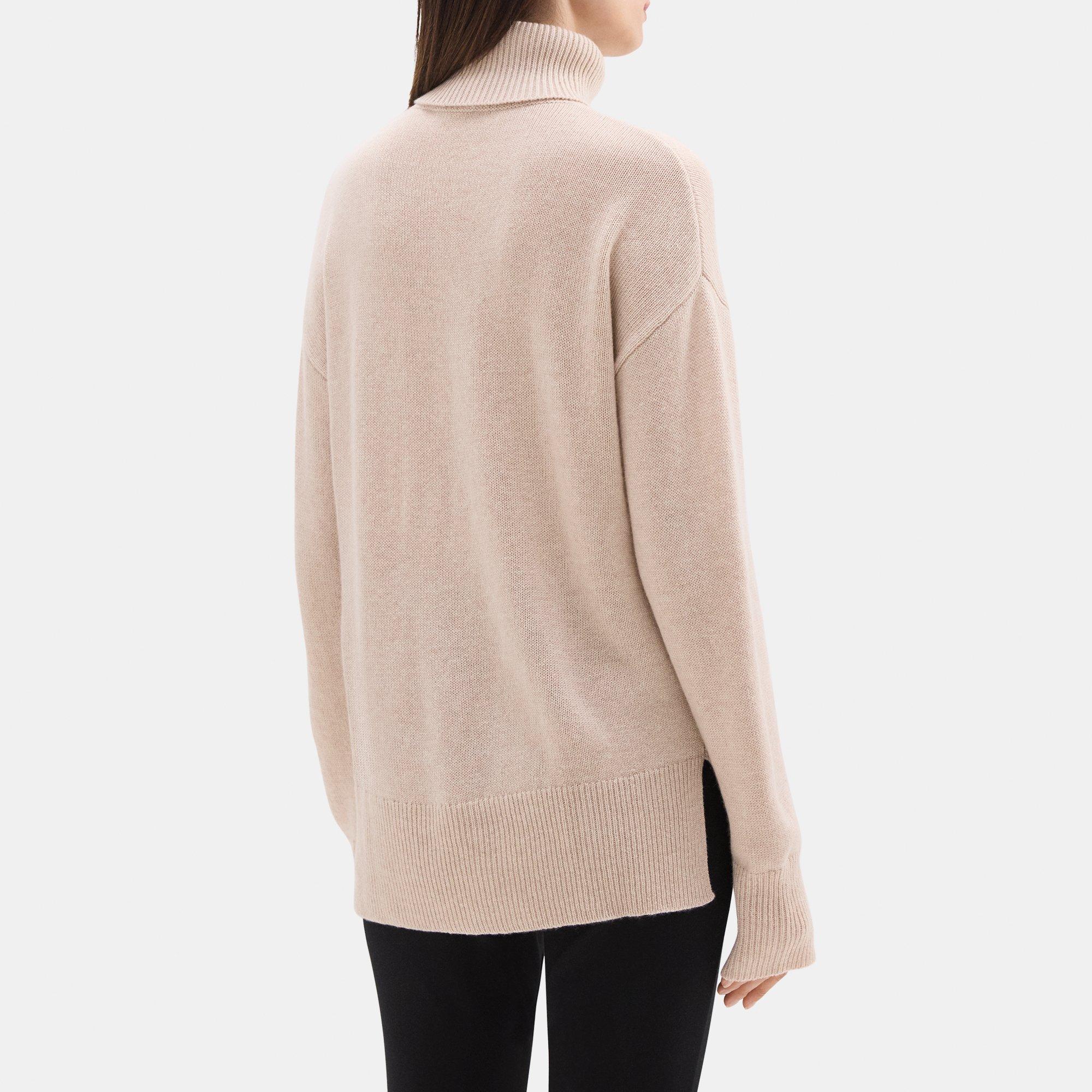 Slouchy Turtleneck Sweater in Cashmere