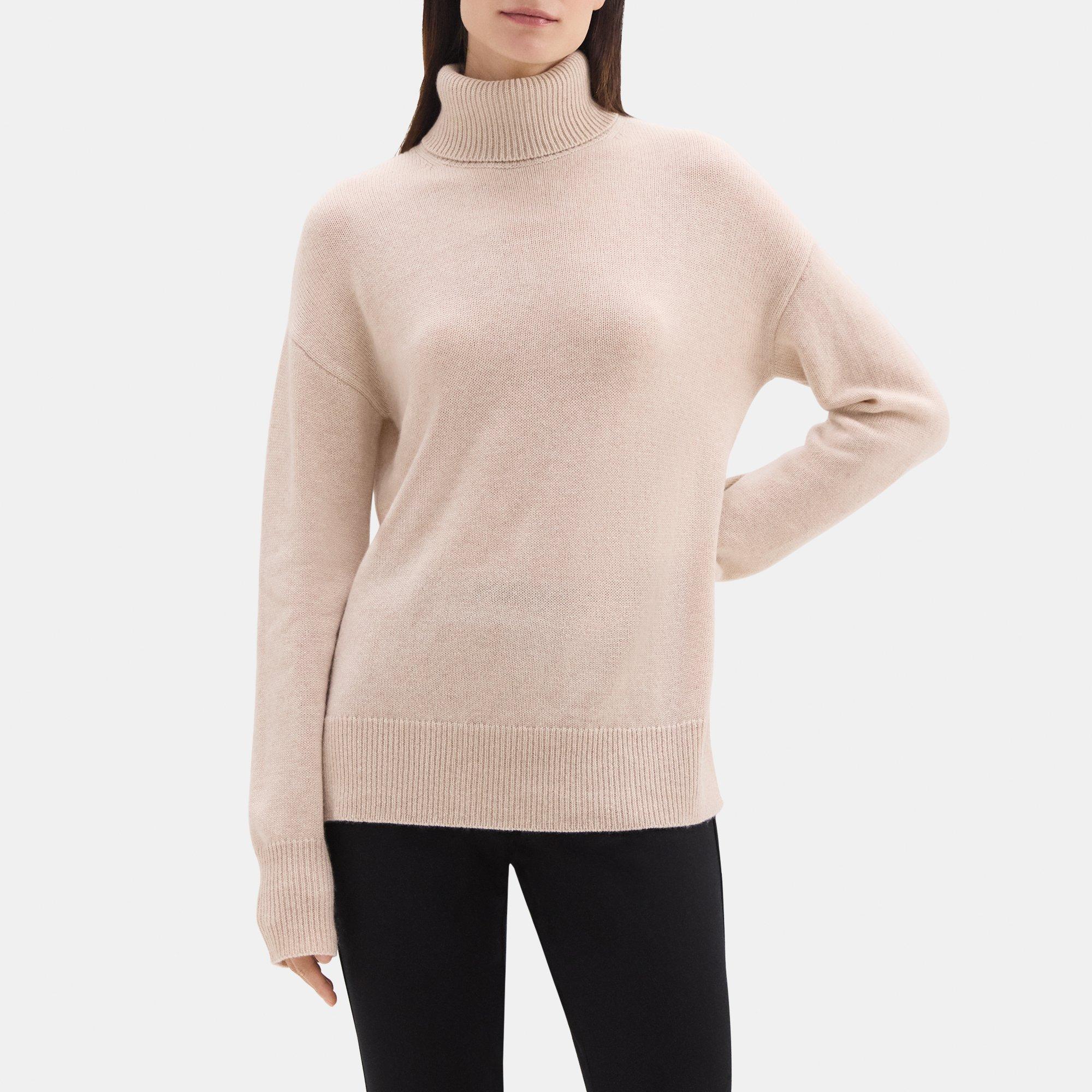 Slouchy Turtleneck Sweater in Cashmere