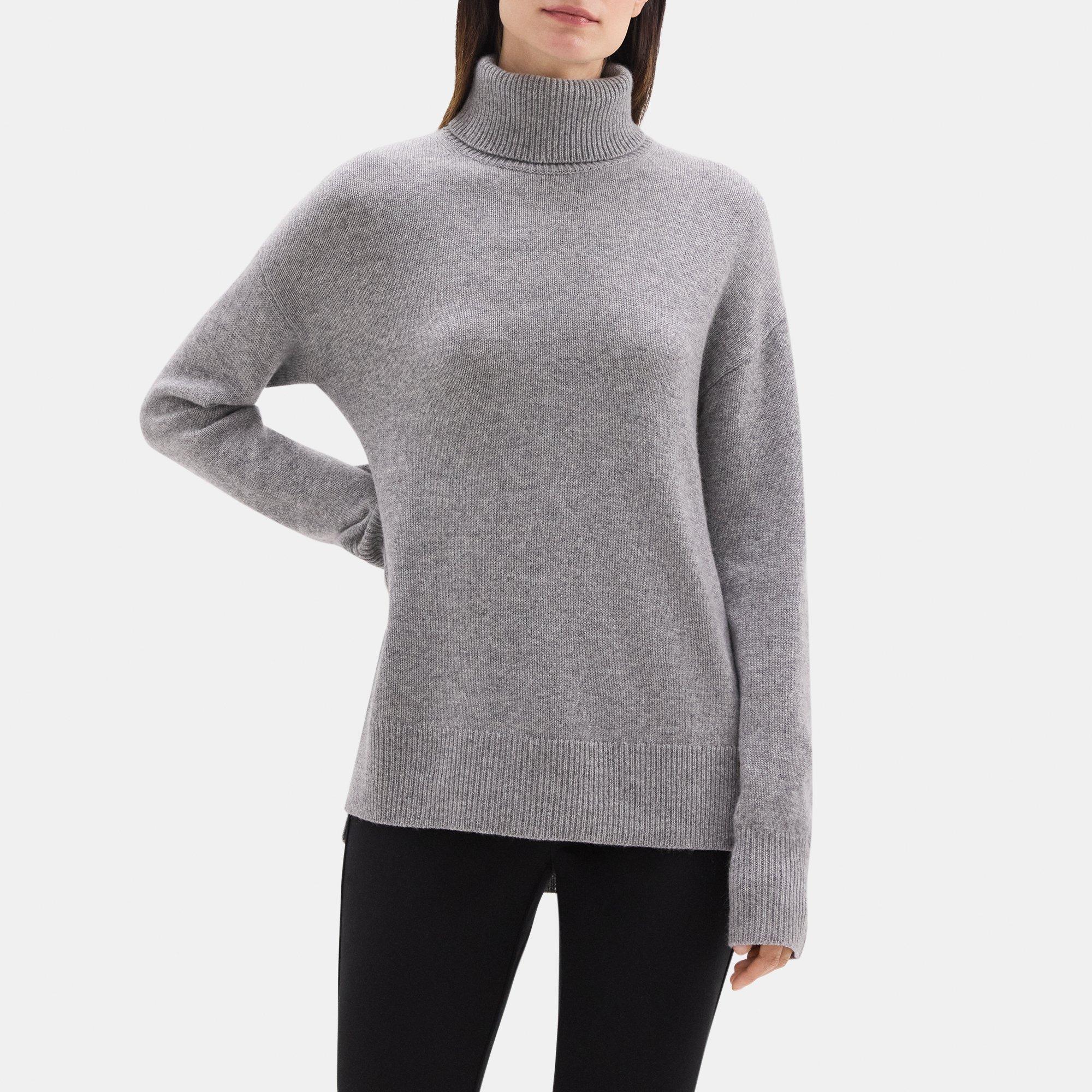 Slouchy Turtleneck Sweater in Cashmere
