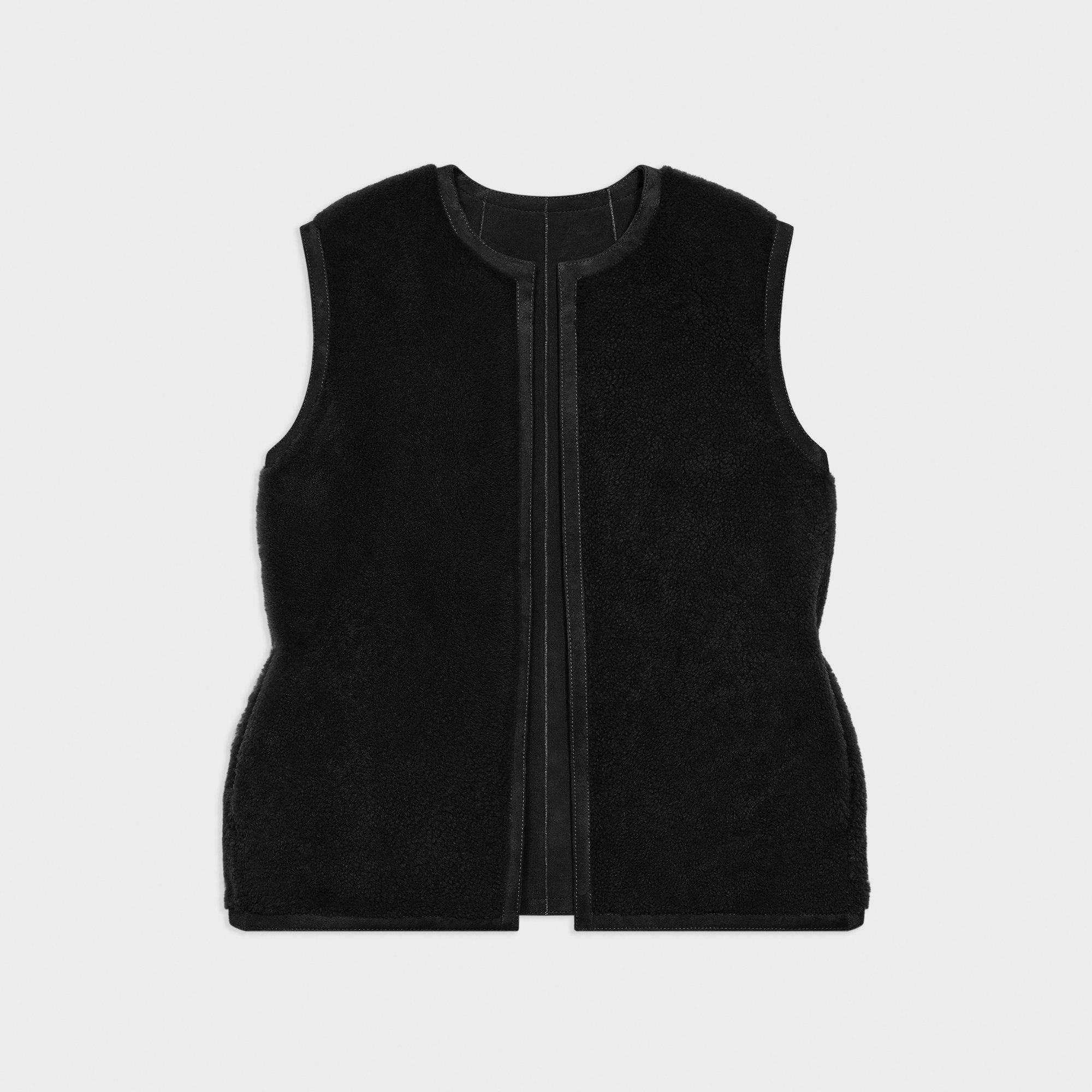 Relaxed Vest in Shearling