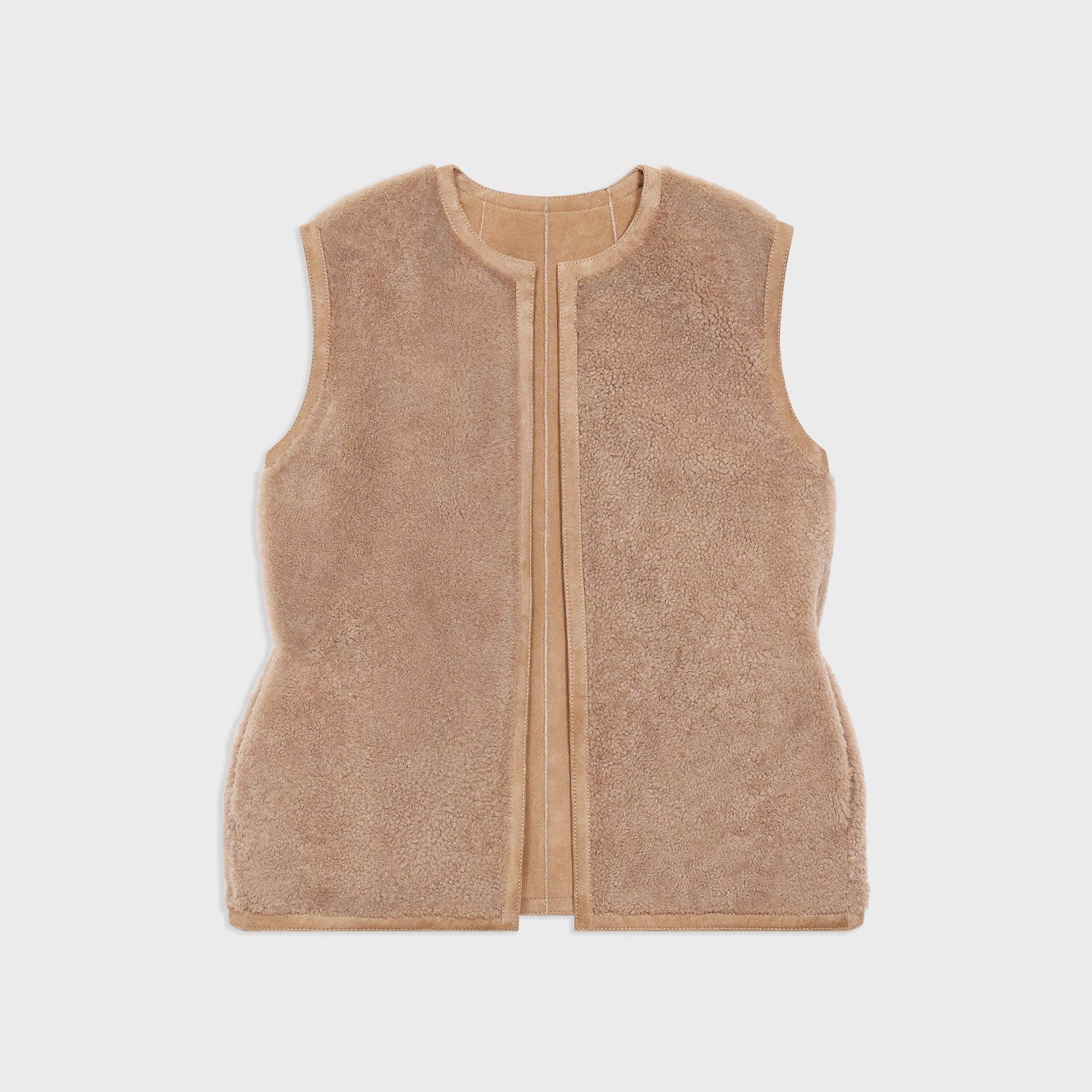 Shearling Relaxed Vest| Theory