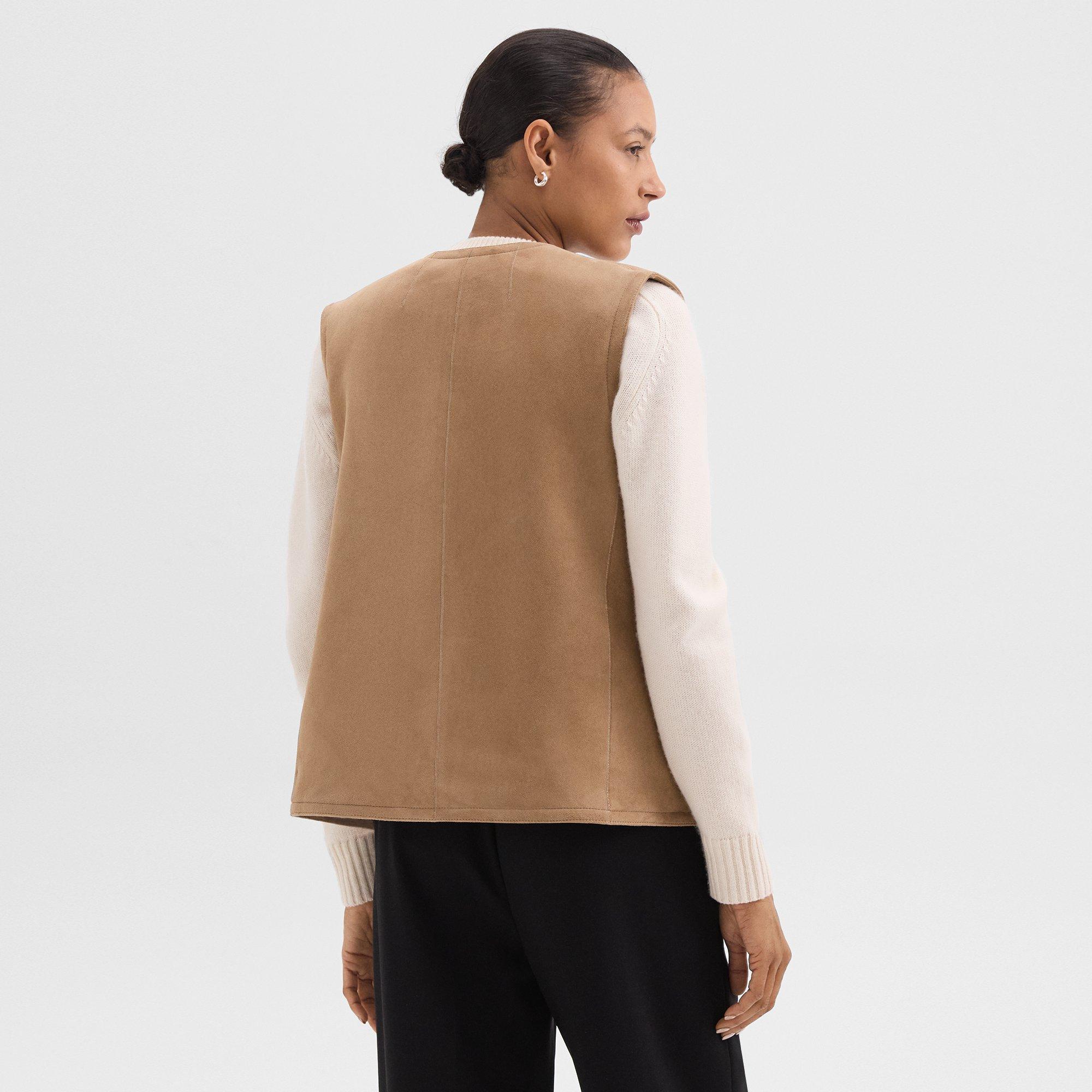 Relaxed Vest in Shearling