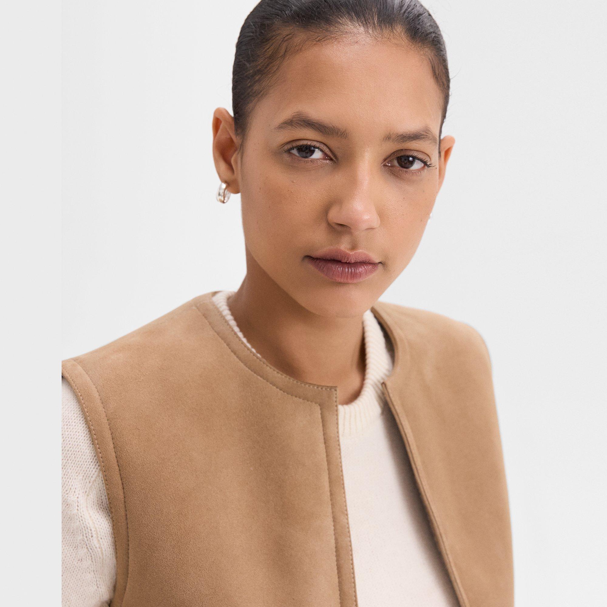 Relaxed Vest in Shearling