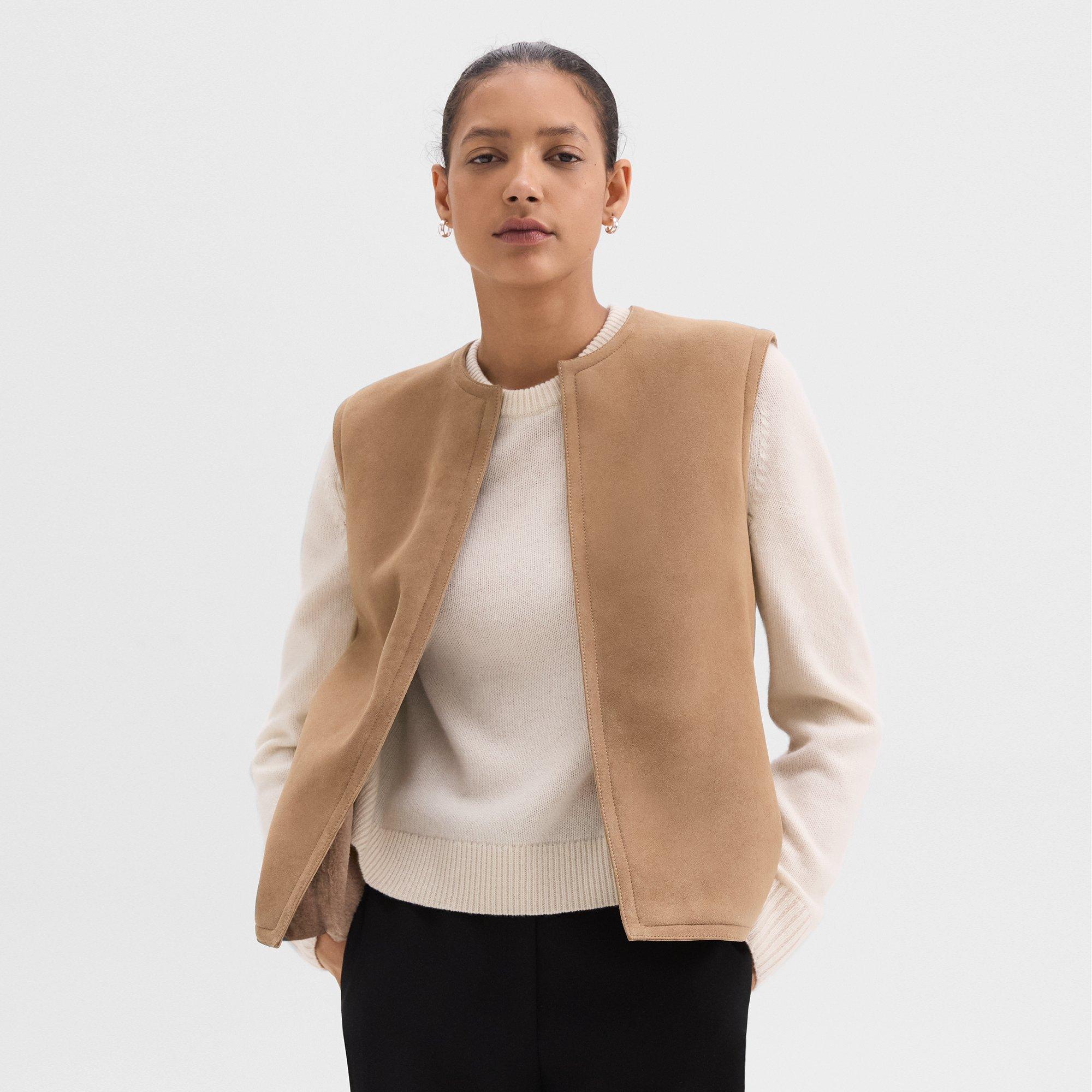 Relaxed Vest in Shearling