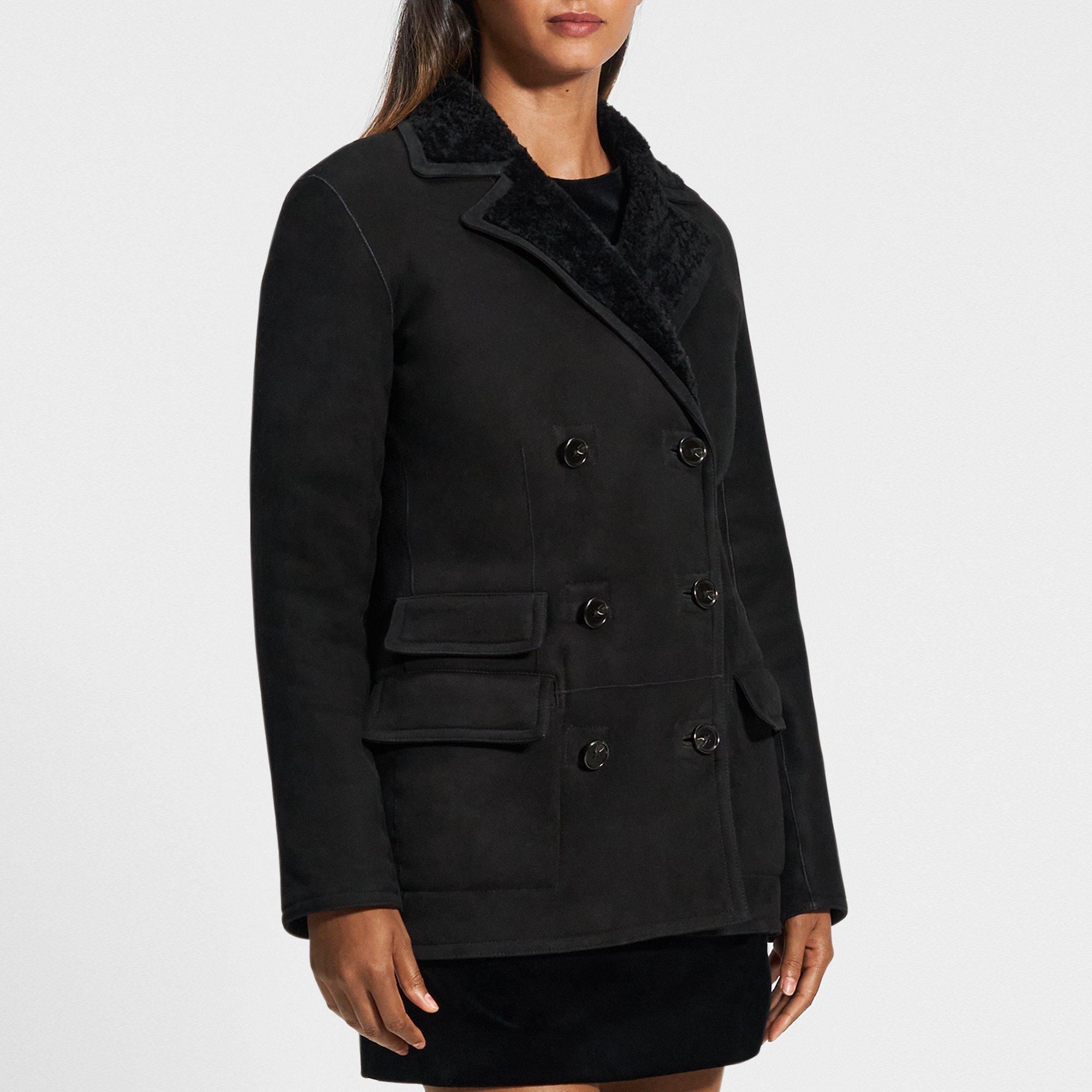 Peacoat Blazer in Shearling