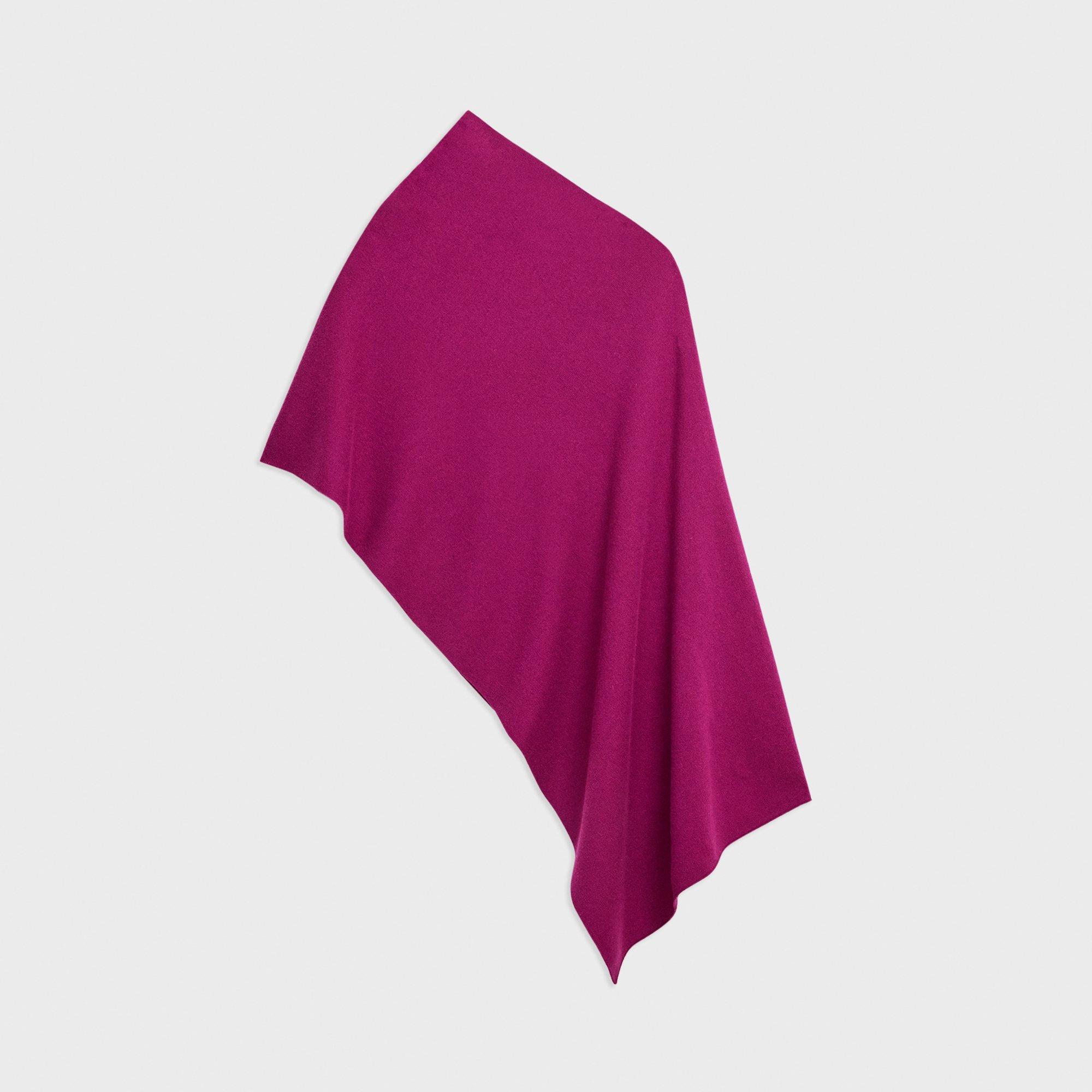 Draped Poncho in Felted Wool-Cashmere