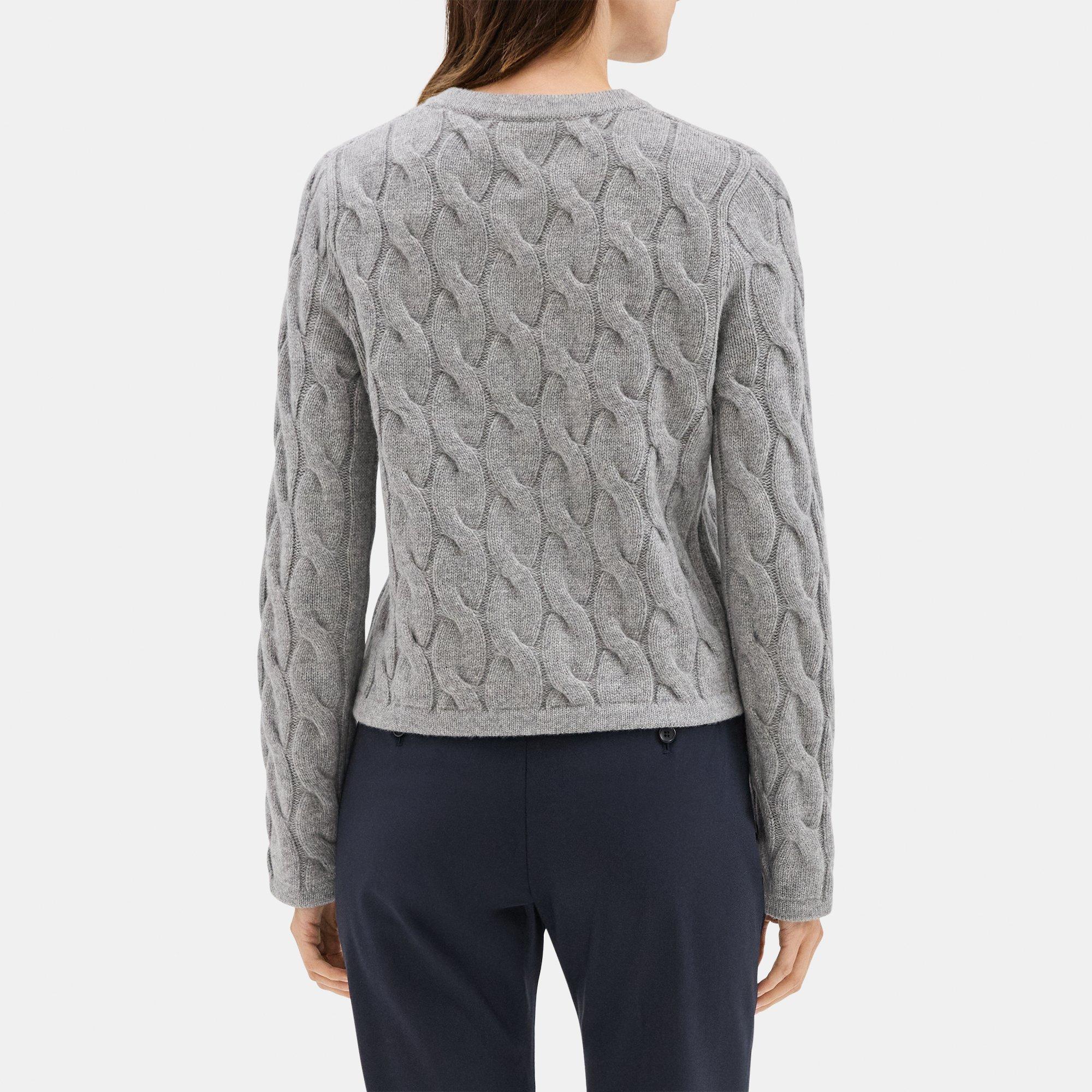 Cable Knit Cardigan in Wool