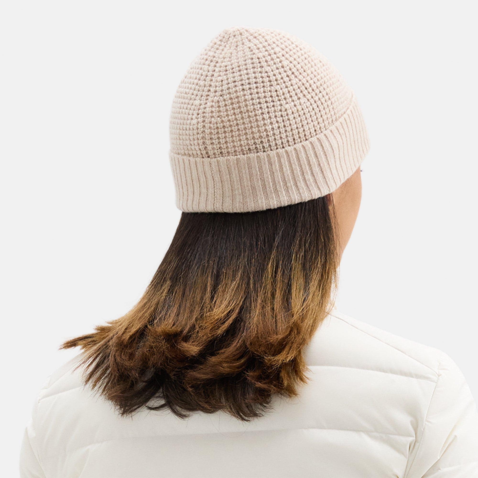 Waffle Knit Beanie In Wool-Cashmere by Theory