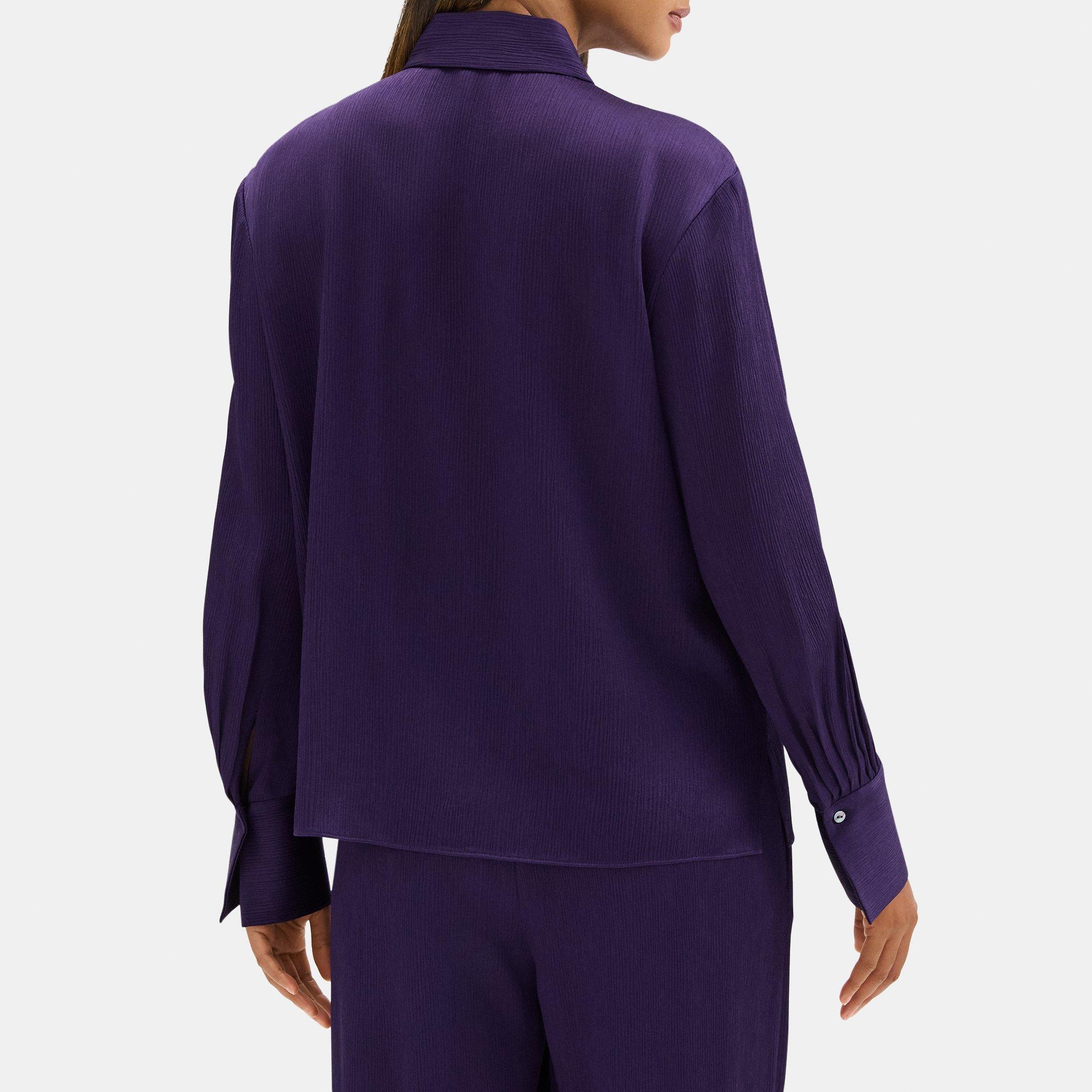 Popover Blouse in Crinkled Viscose