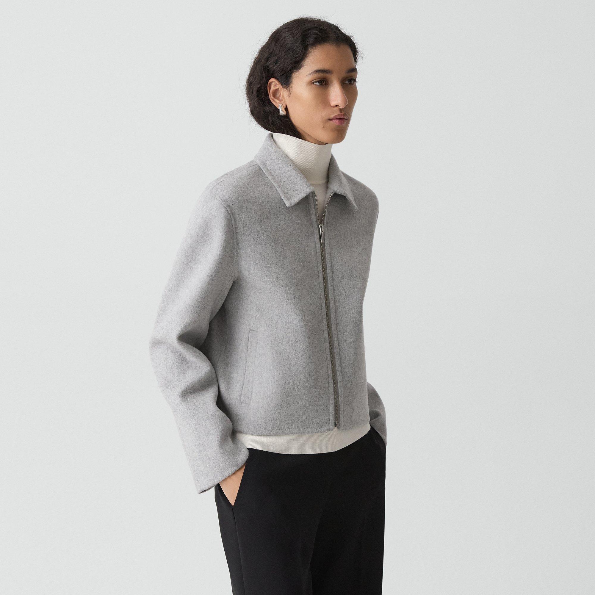 Blouson Jacket in Double-Face Wool-Cashmere