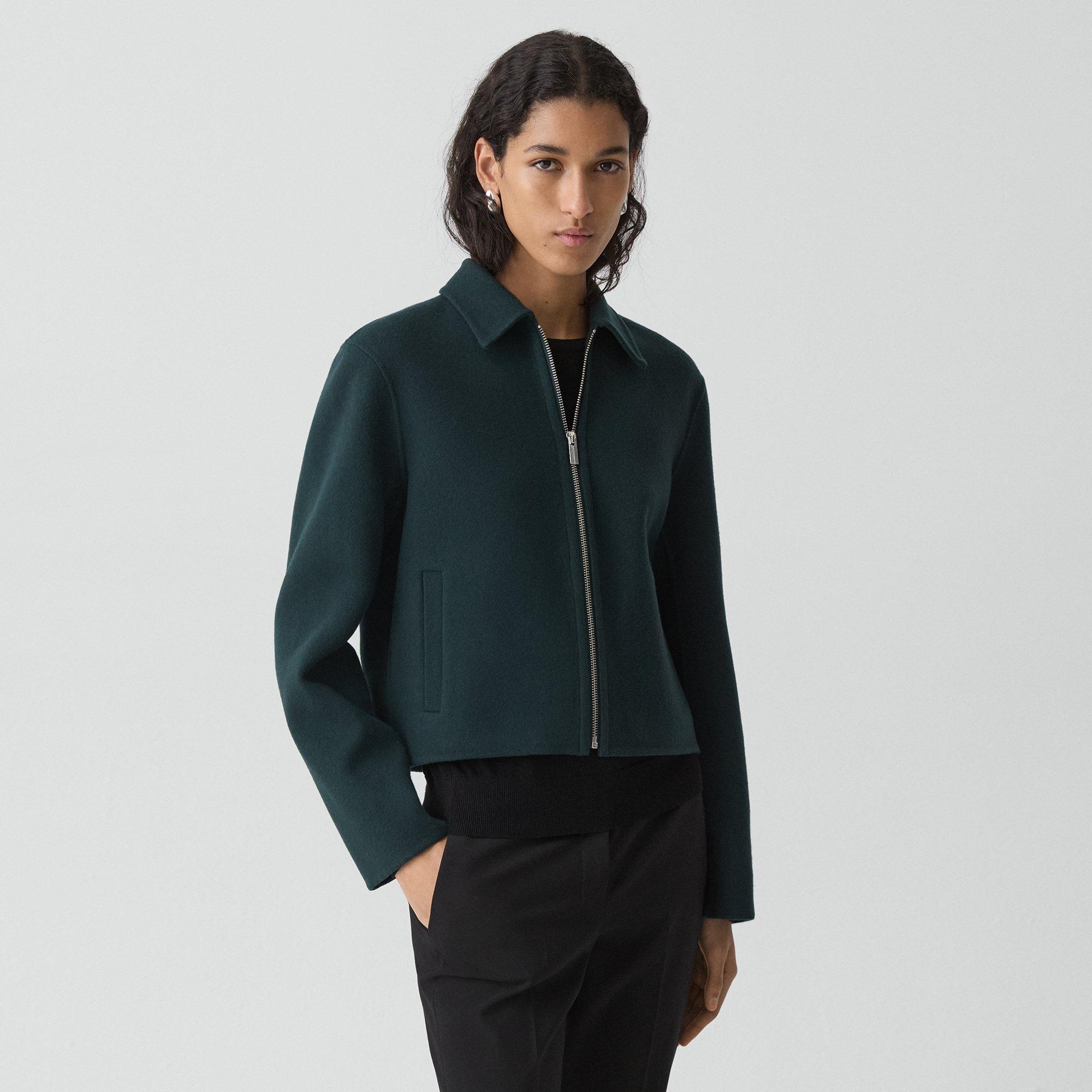 Blouson Jacket in Double-Face Wool-Cashmere