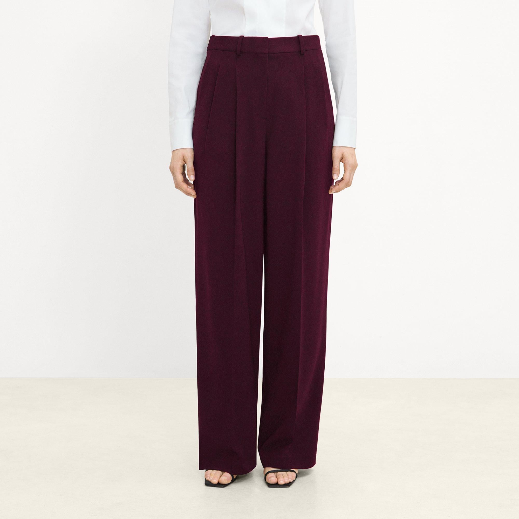 Double Pleat Trousers in Admiral Crepe