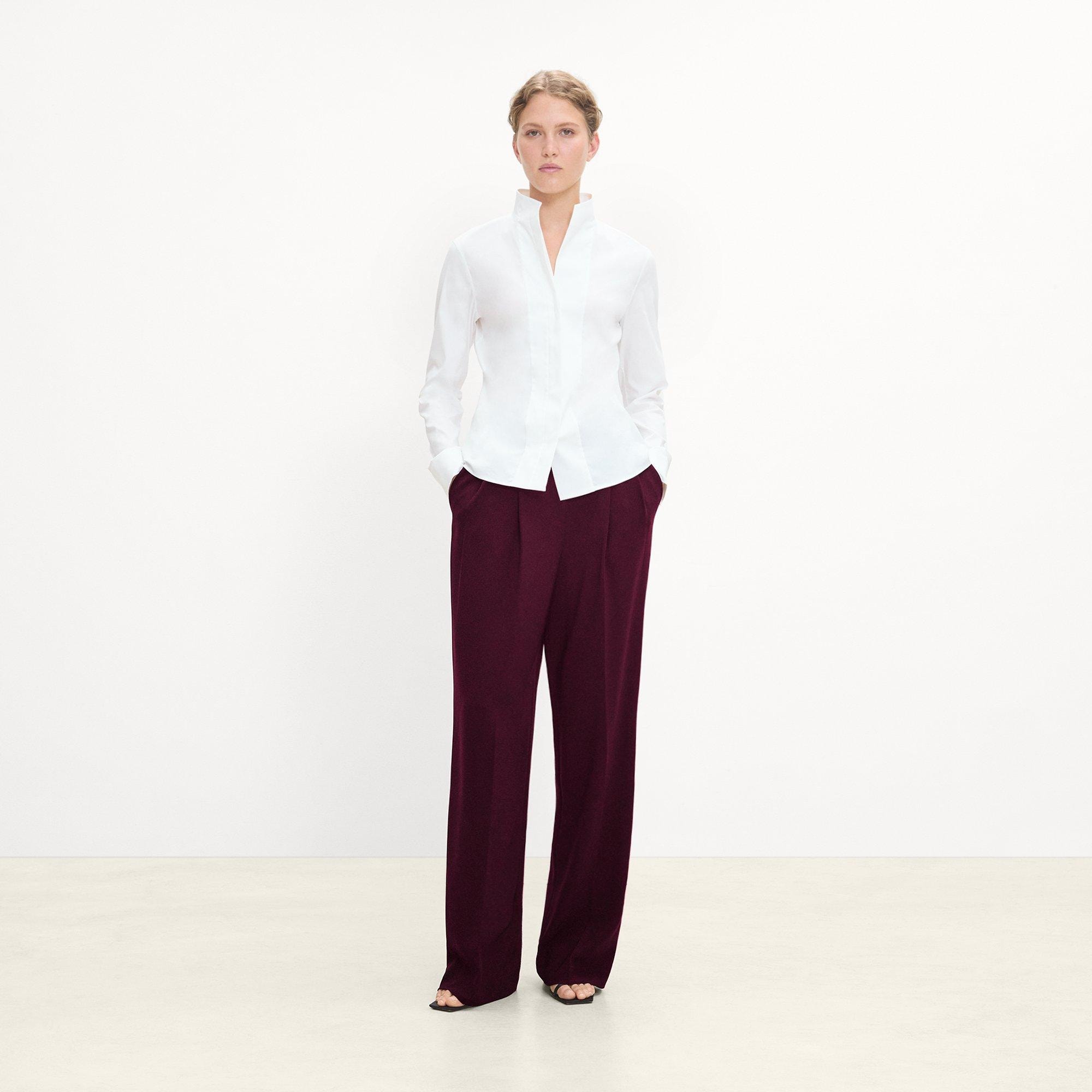 Double Pleat Trousers in Admiral Crepe
