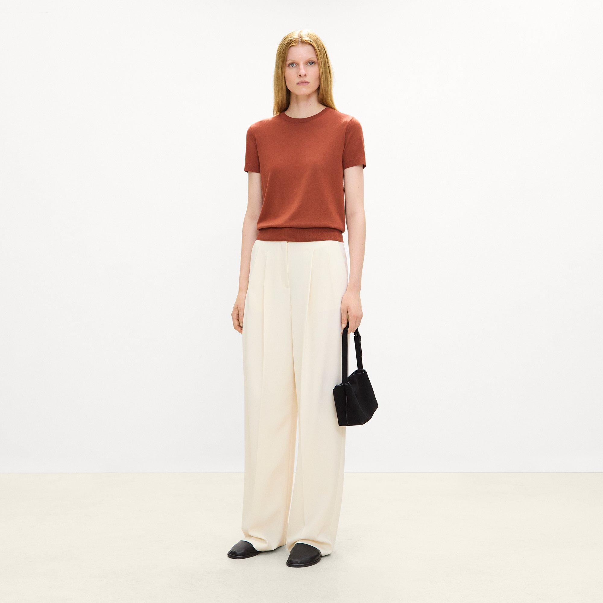 Double Pleat Pant in Admiral Crepe