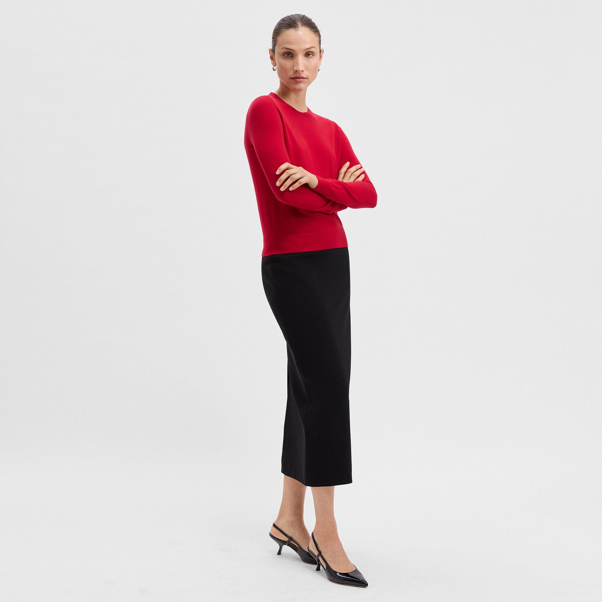 Clean Straight Skirt in Admiral Crepe