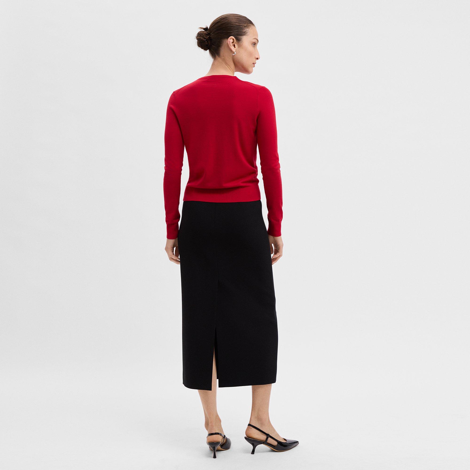 Clean Straight Skirt in Admiral Crepe