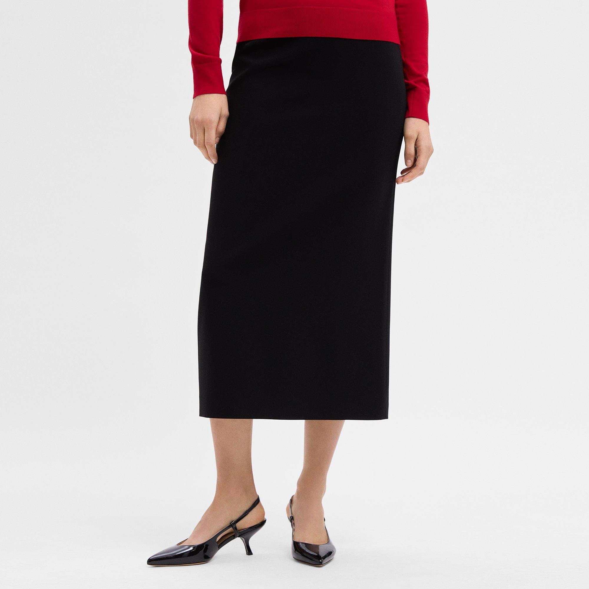 Clean Straight Skirt in Admiral Crepe