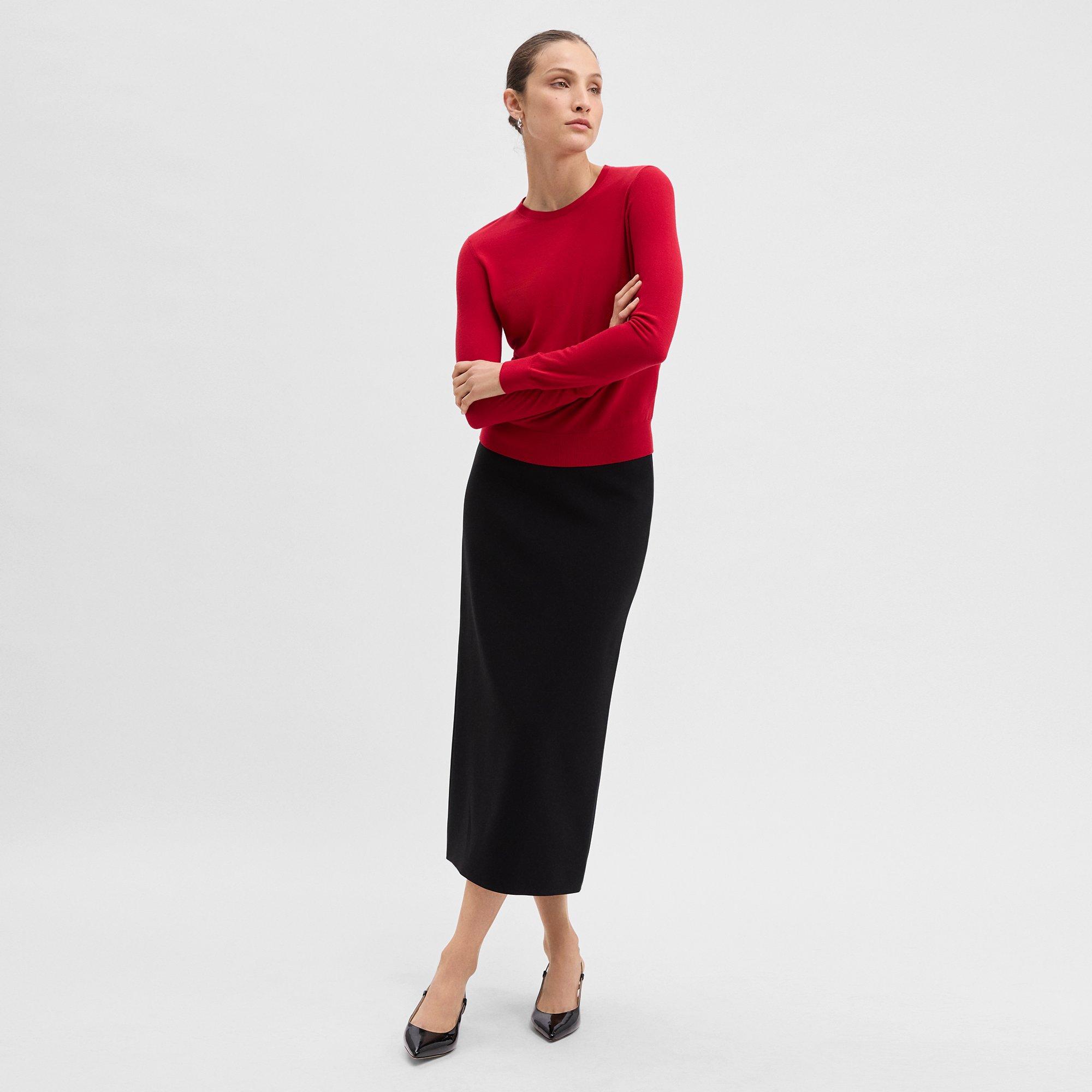 Clean Straight Skirt in Admiral Crepe