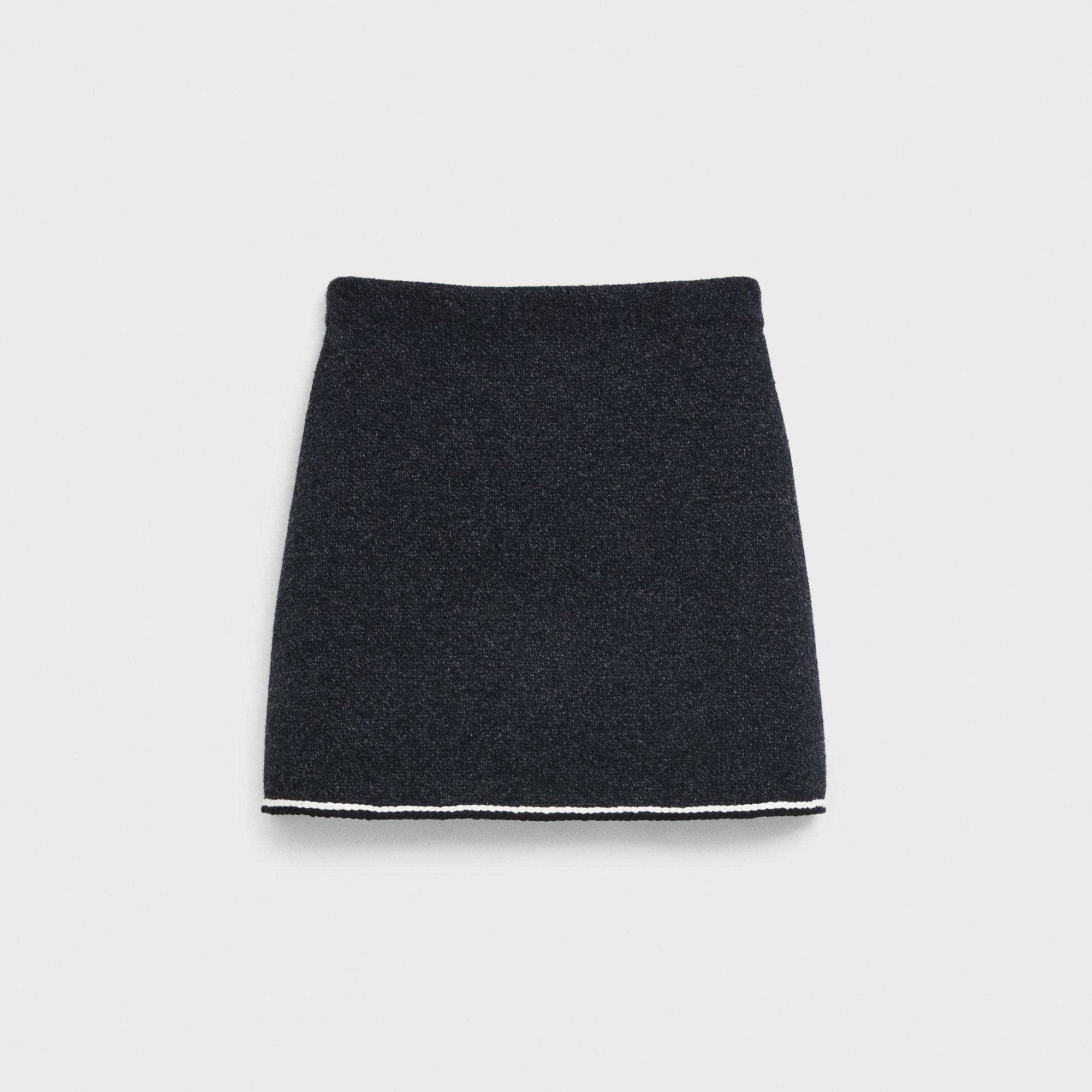 Mini Skirt in Felted Wool-Cashmere