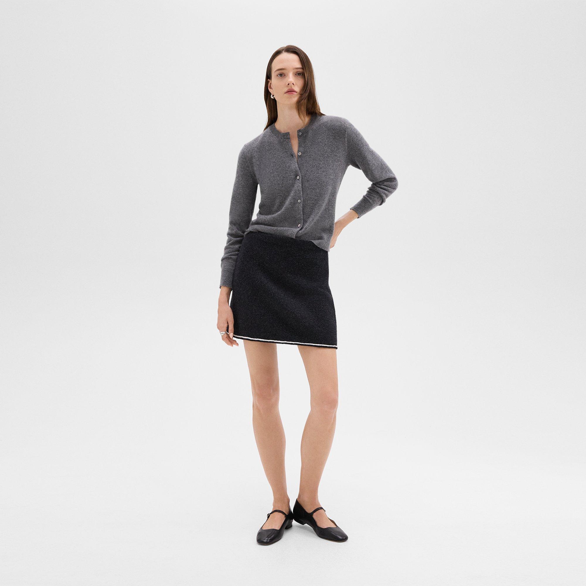 Mini Skirt in Felted Wool-Cashmere