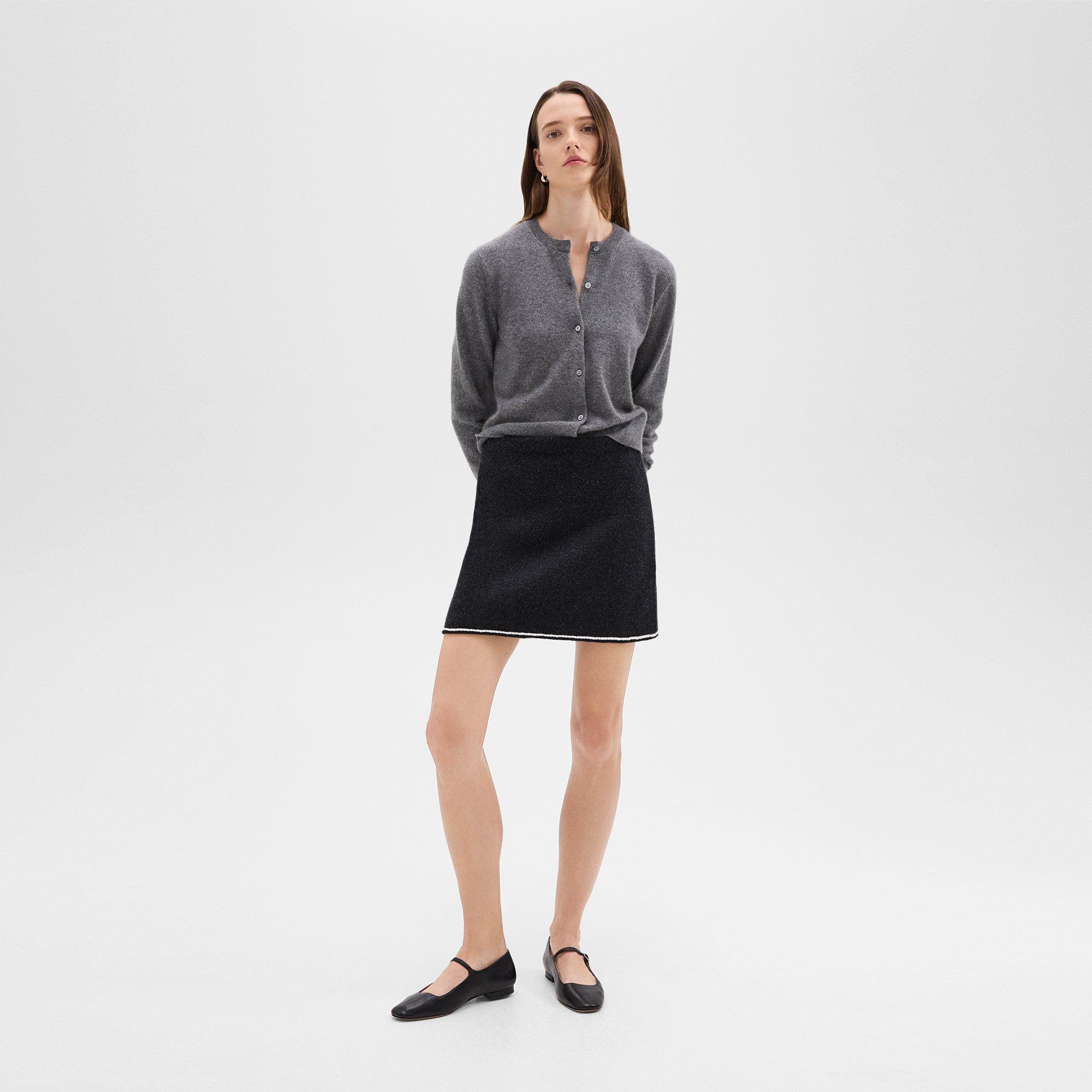 Mini Skirt in Felted Wool-Cashmere