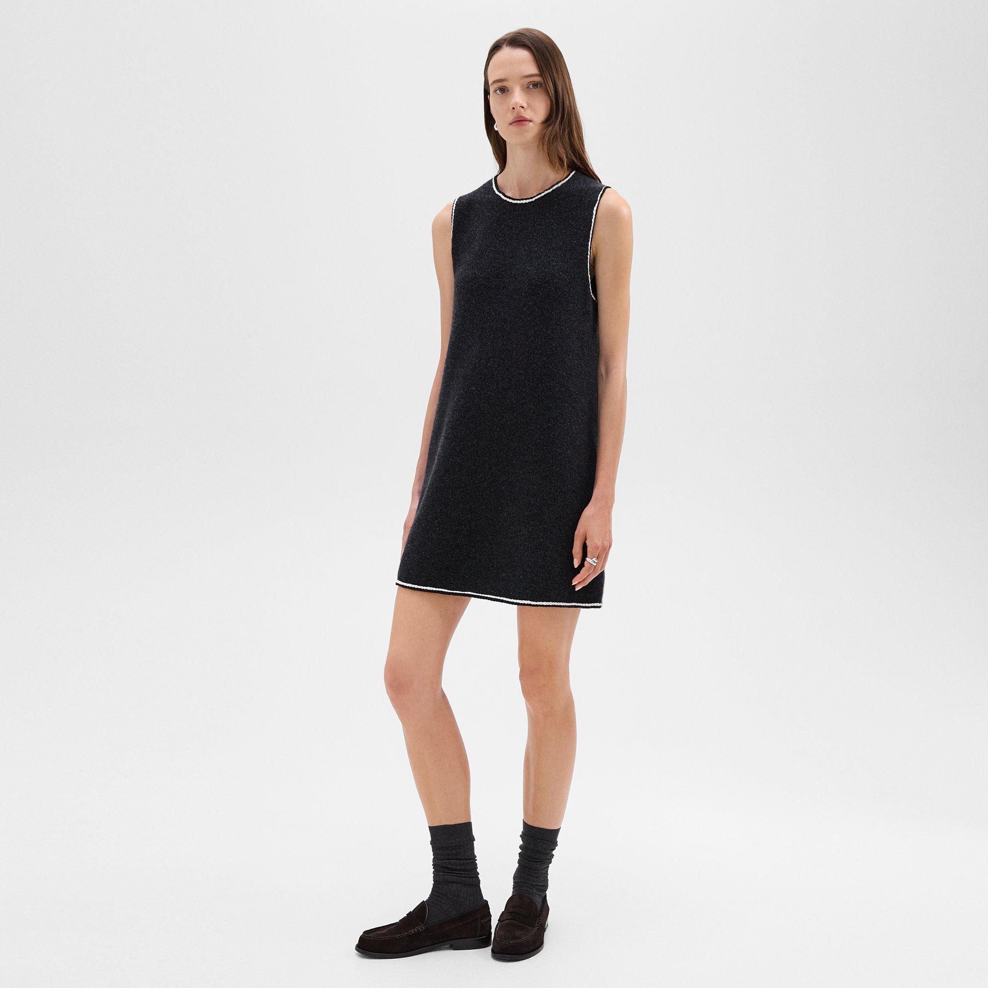 Sheath Dress in Felted Wool-Cashmere