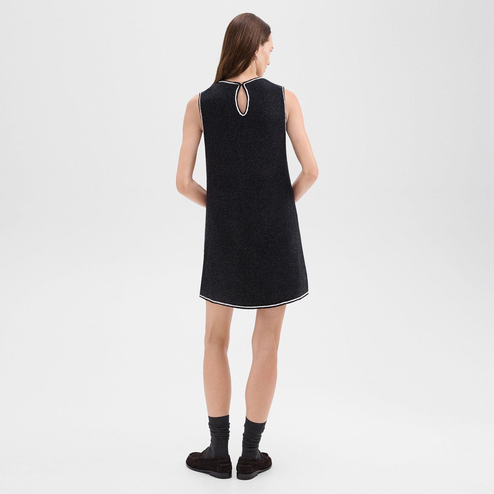 Sheath Dress in Felted Wool-Cashmere