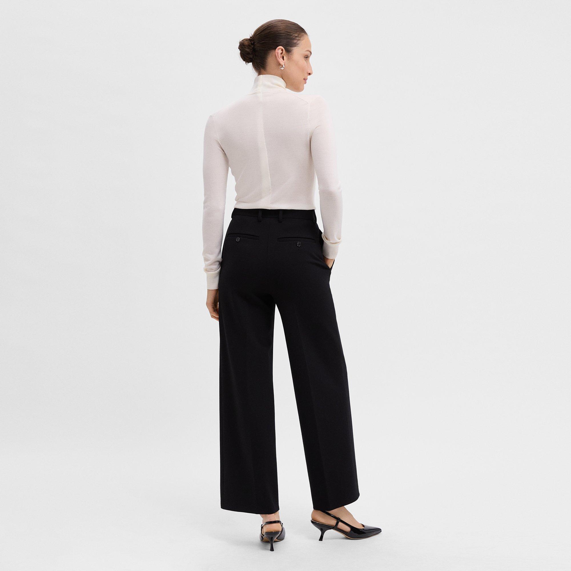 Classic Straight-Leg Pant in Stretch Viscose