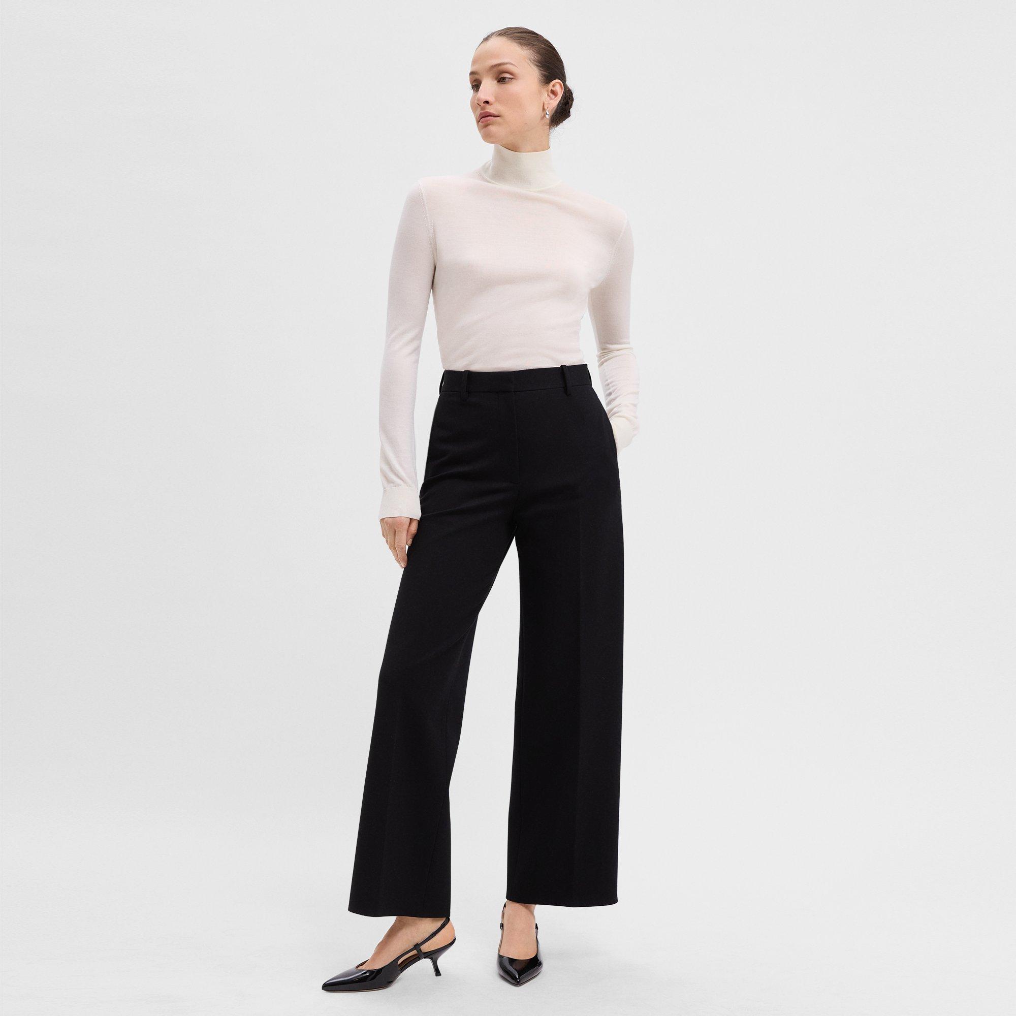 Classic Straight-Leg Pant in Stretch Viscose