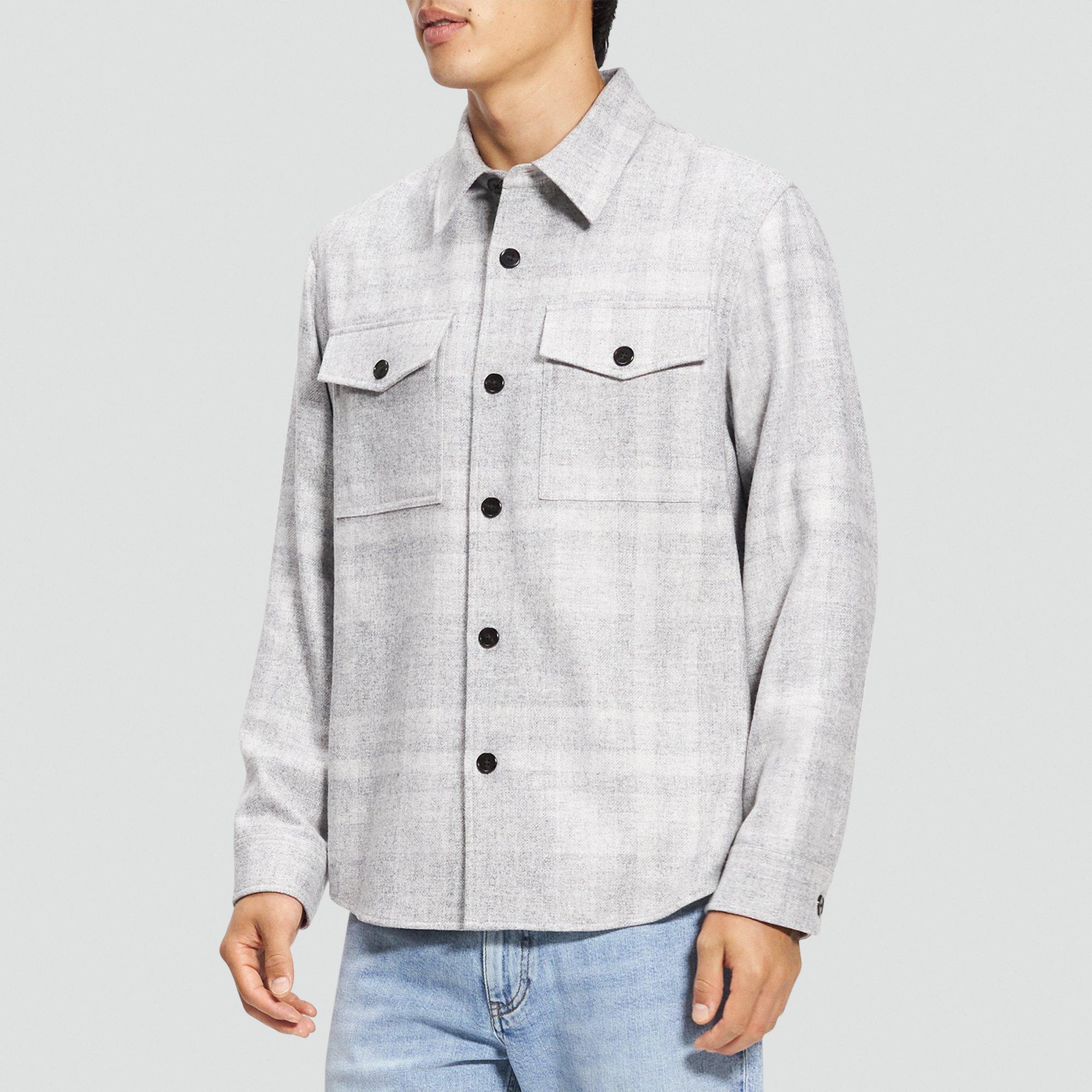Overshirt in Shaded Plaid