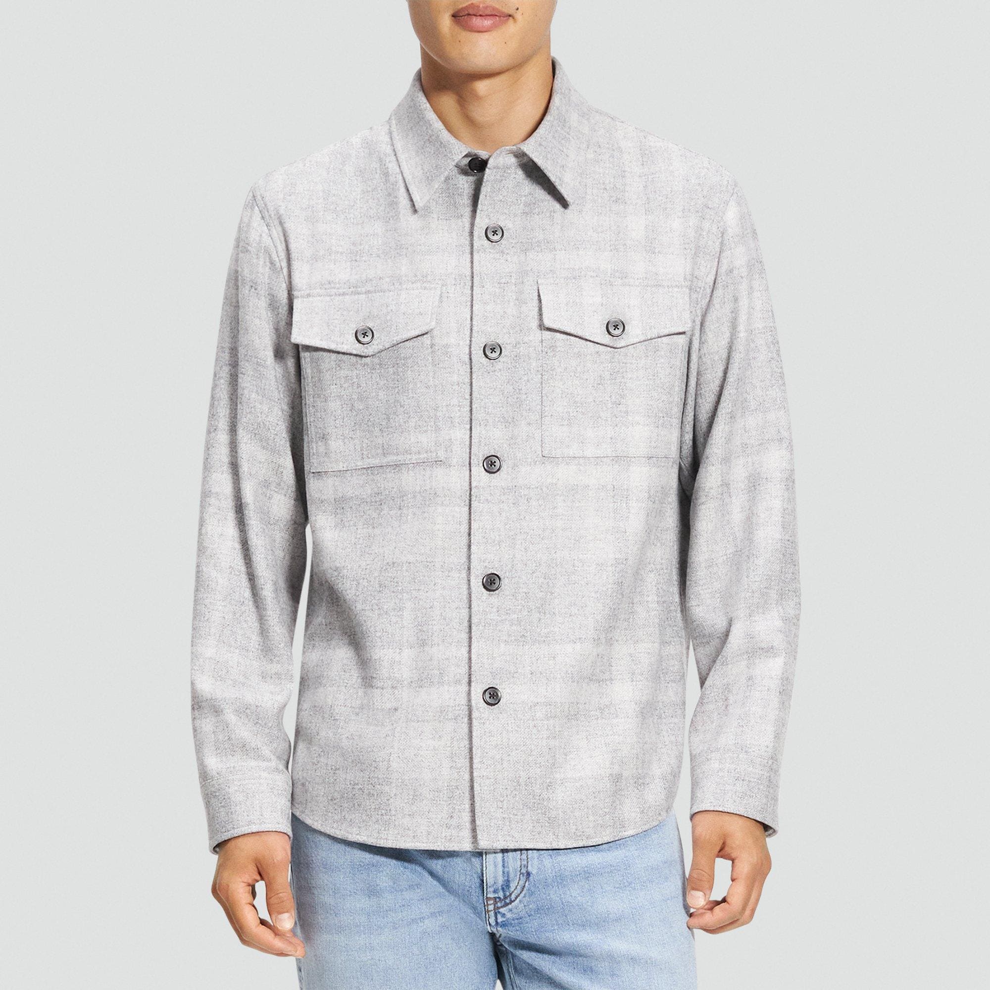 Overshirt in Shaded Plaid