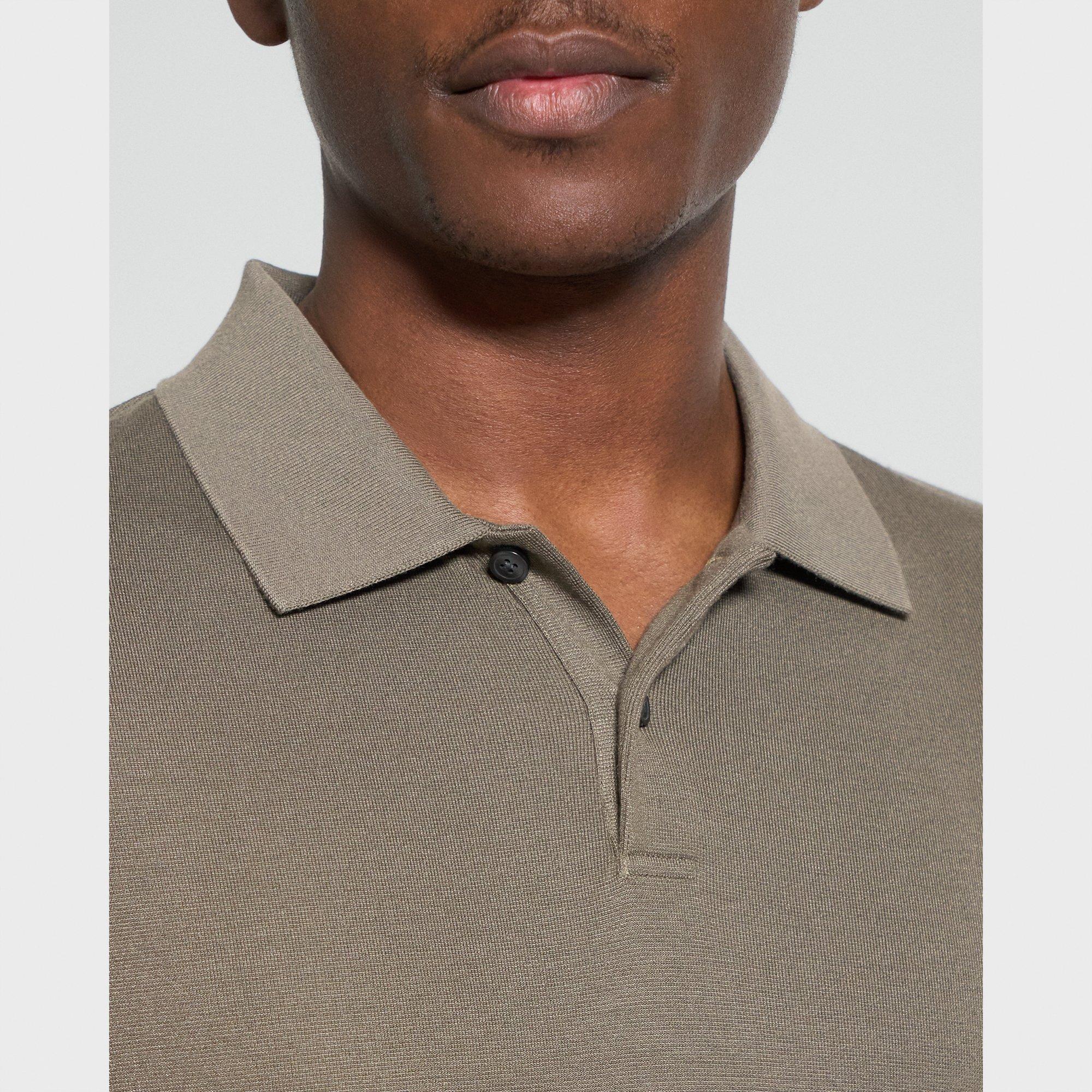 Goris Long-Sleeve Polo Shirt in Anemone Modal Jersey